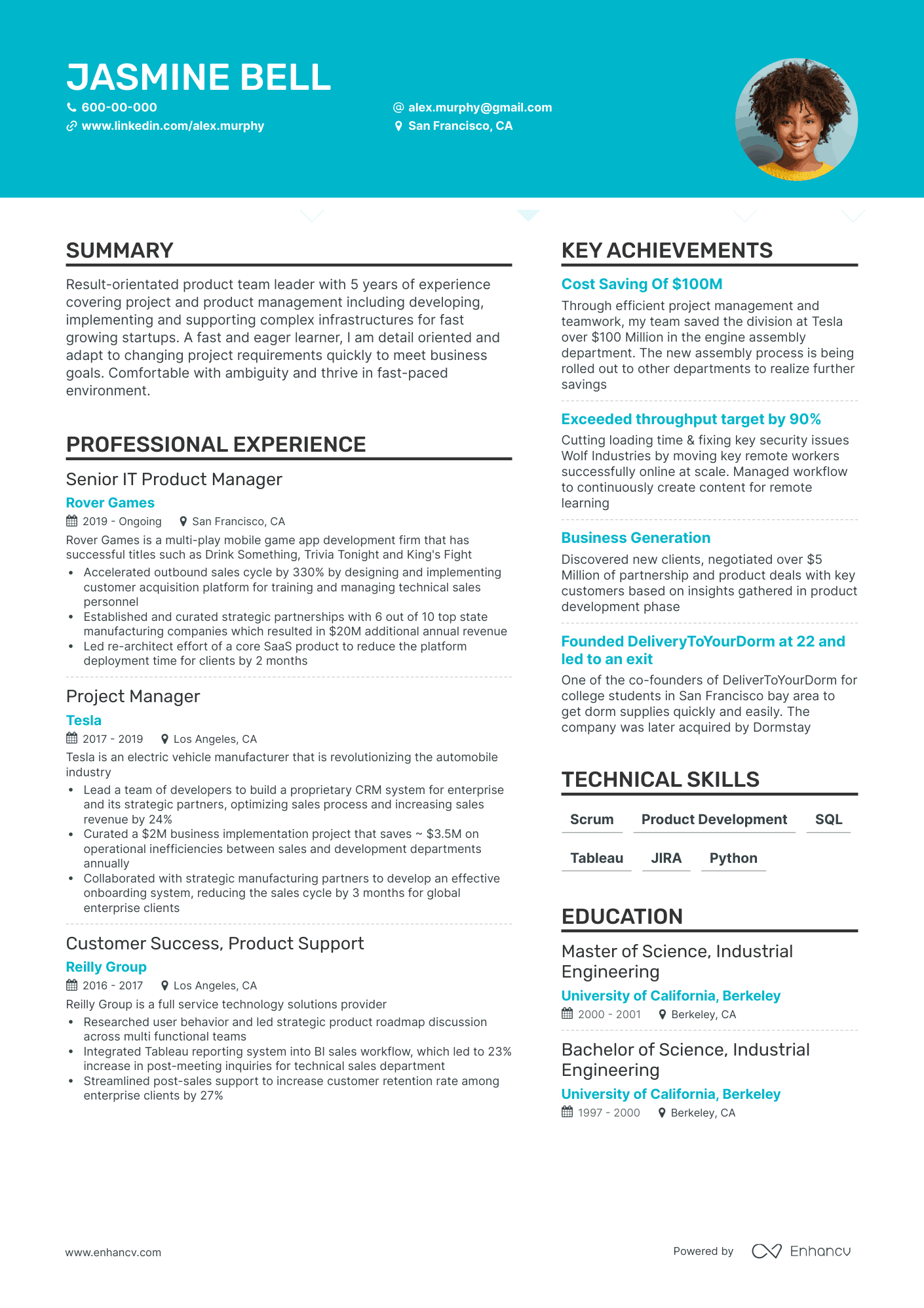 Creative Product Manager Resume Template