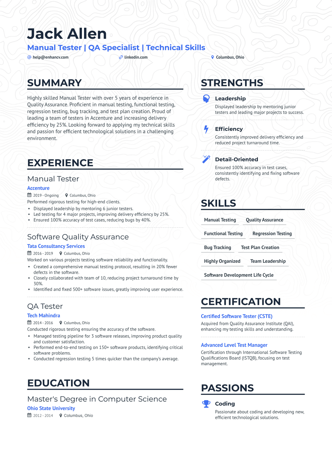 resume format for 3 years experience in manual testing