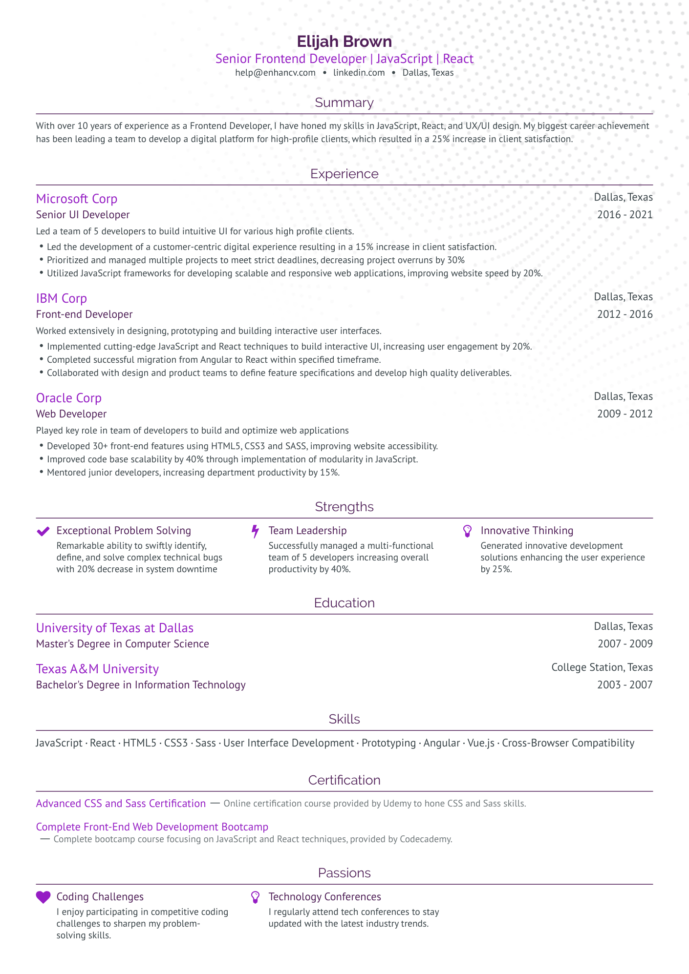 sample resume for ui developer fresher