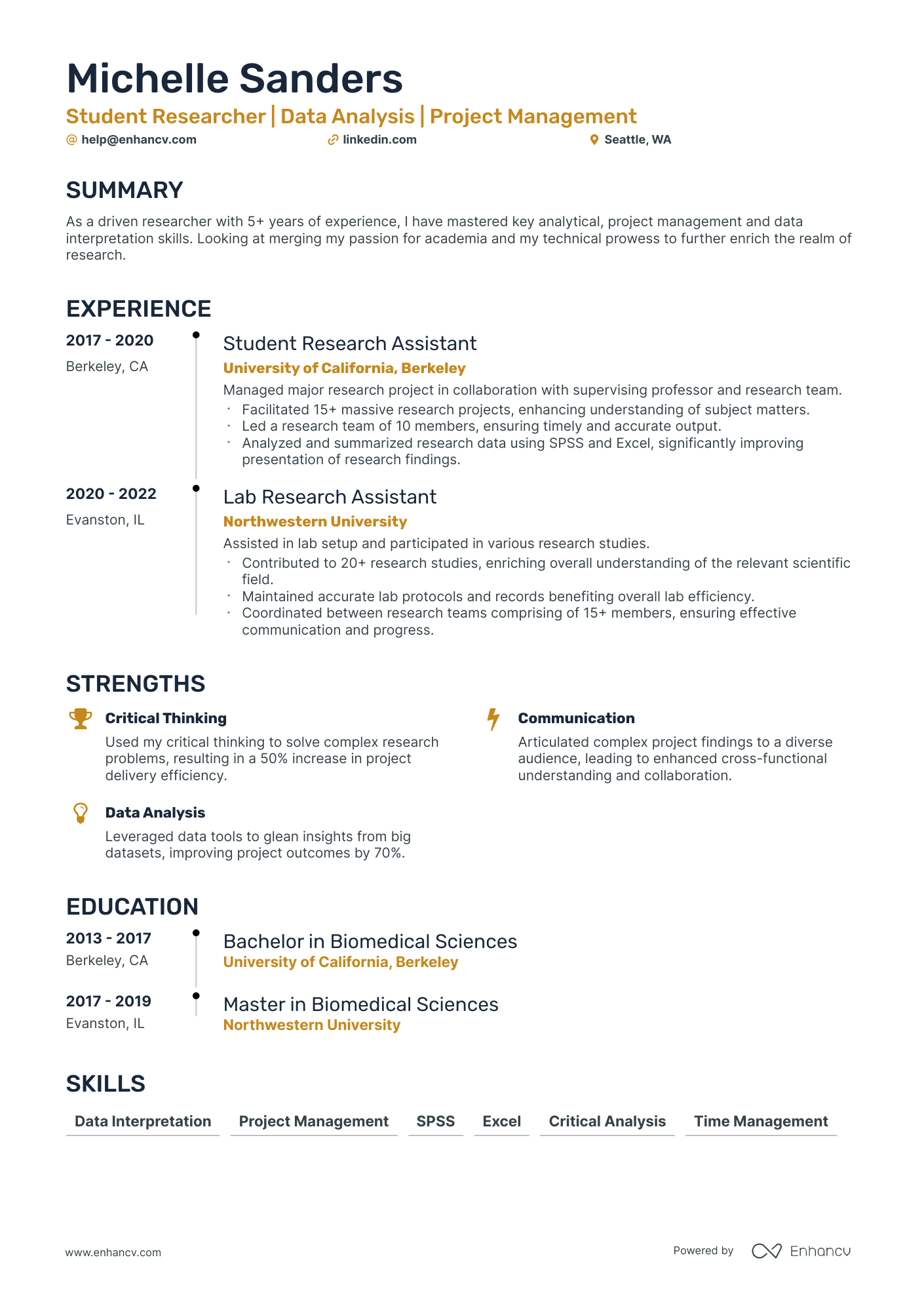 research on a resume