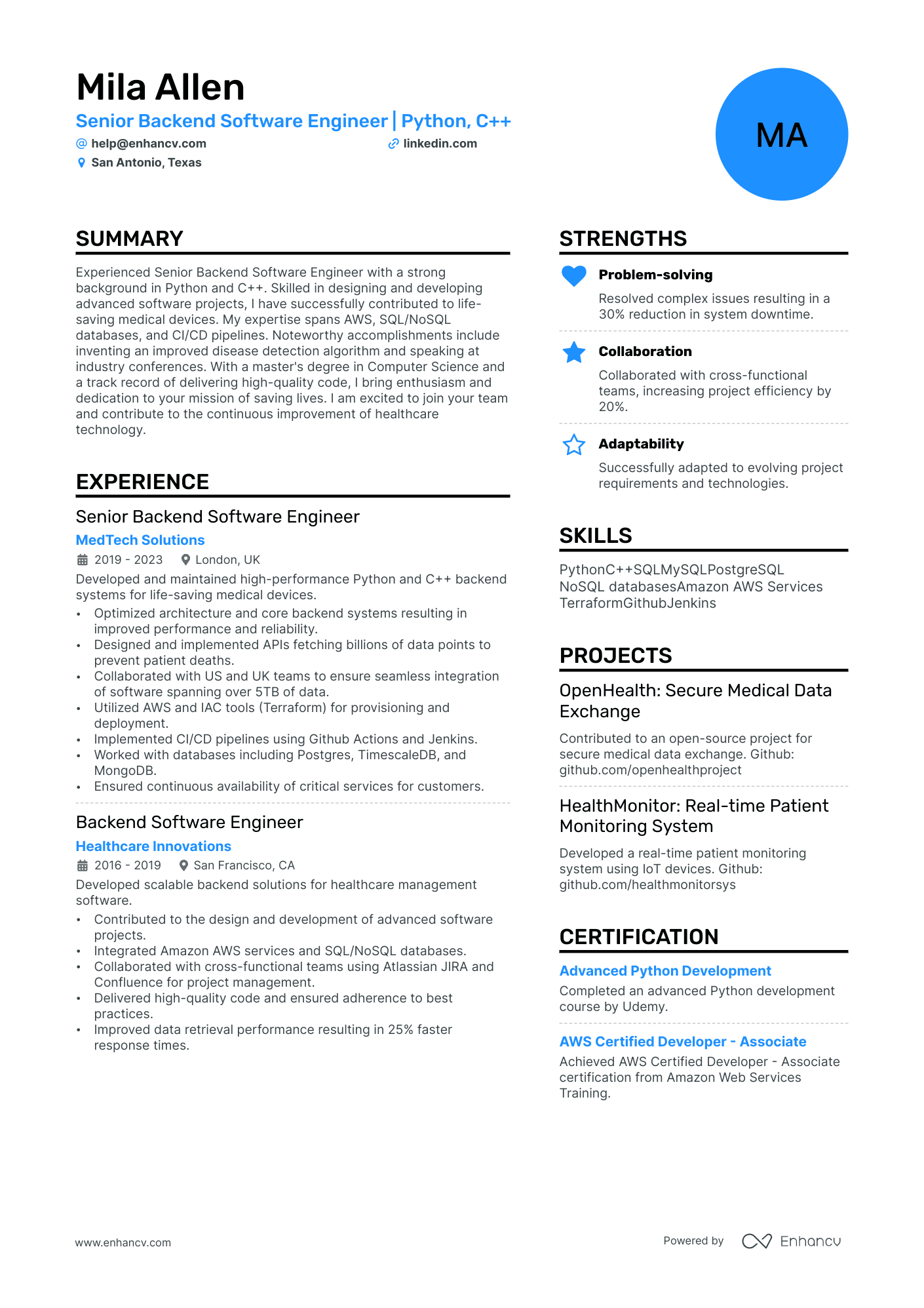 electrical engineering projects for resume