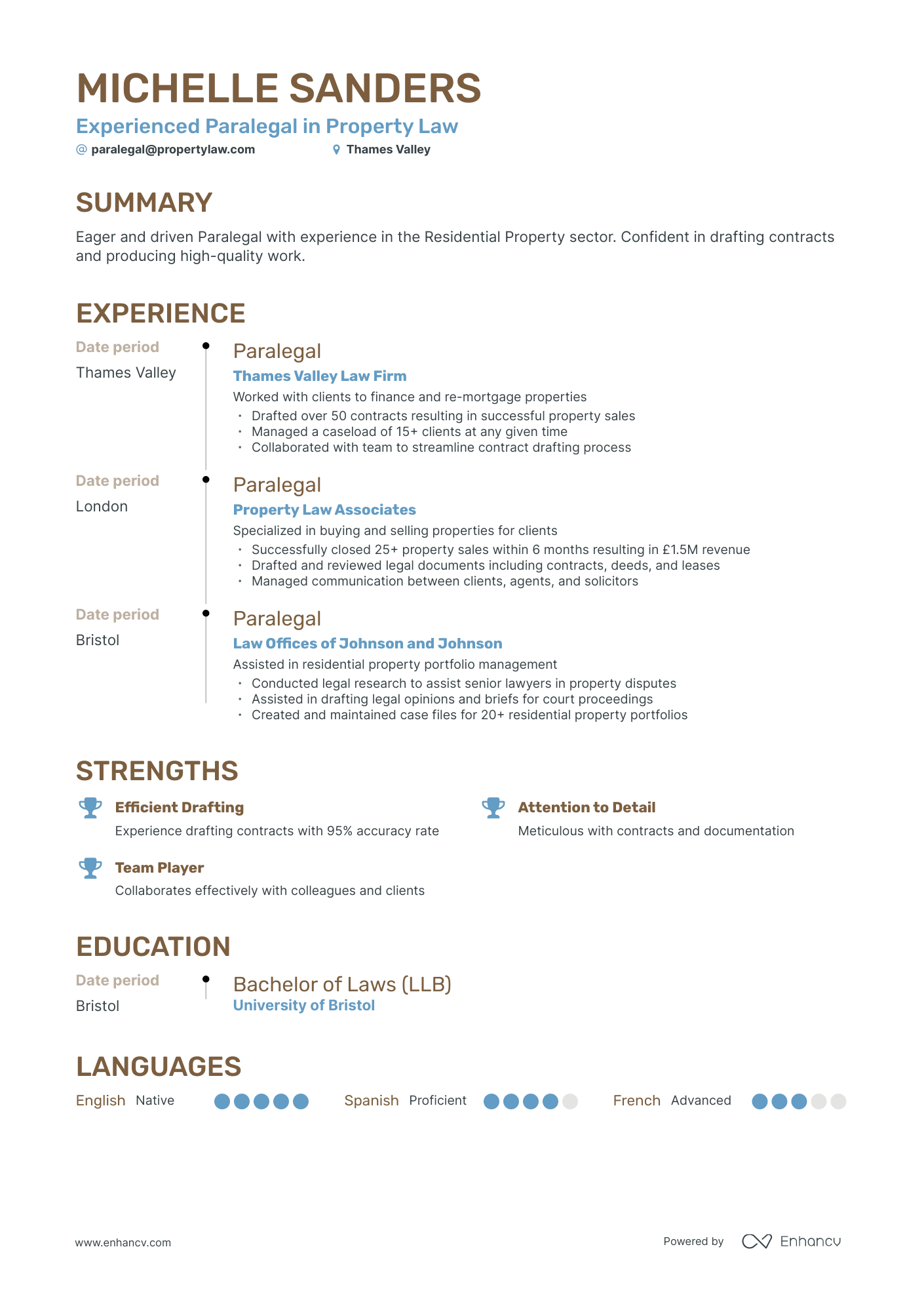 Timeline Paralegal Resume Template