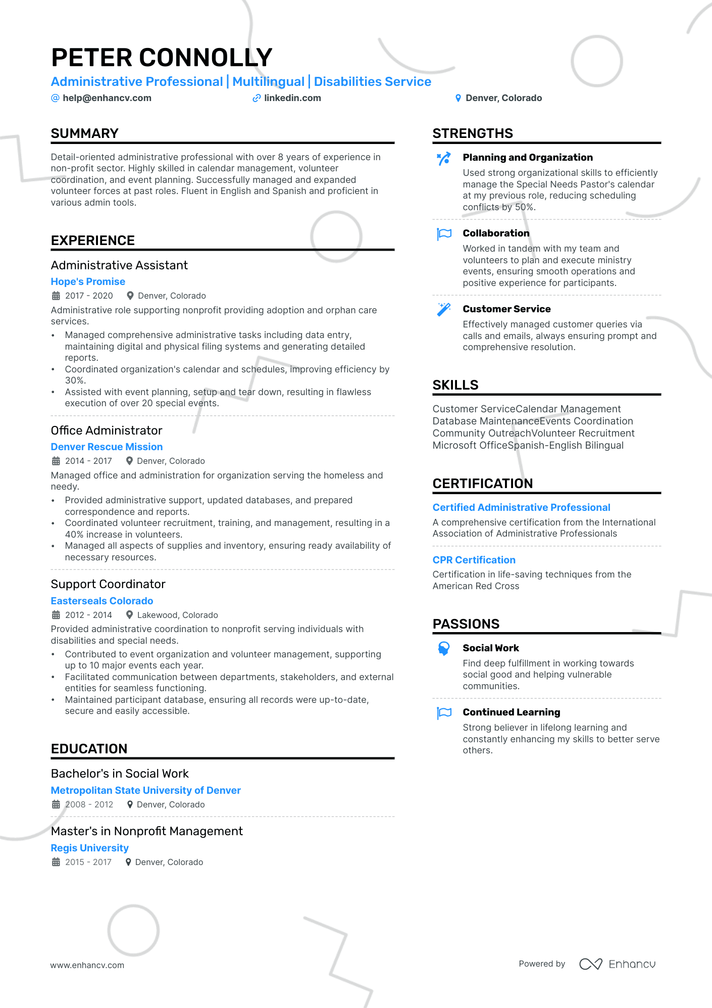 resume sample for administrative assistant with no experience