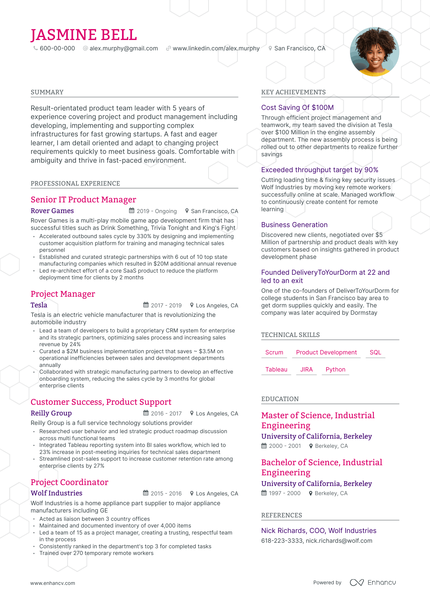 Modern Product Manager Resume Template
