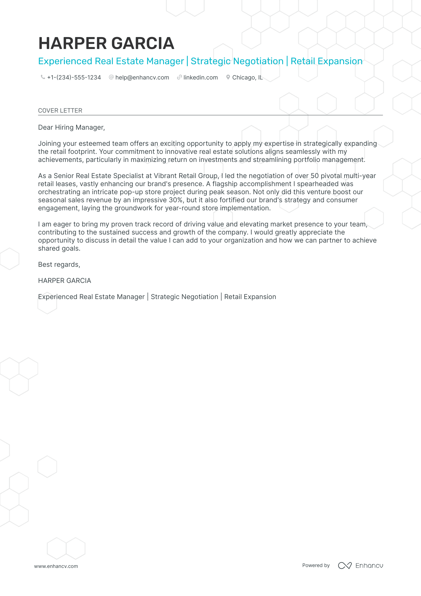 real estate agent cover letter
