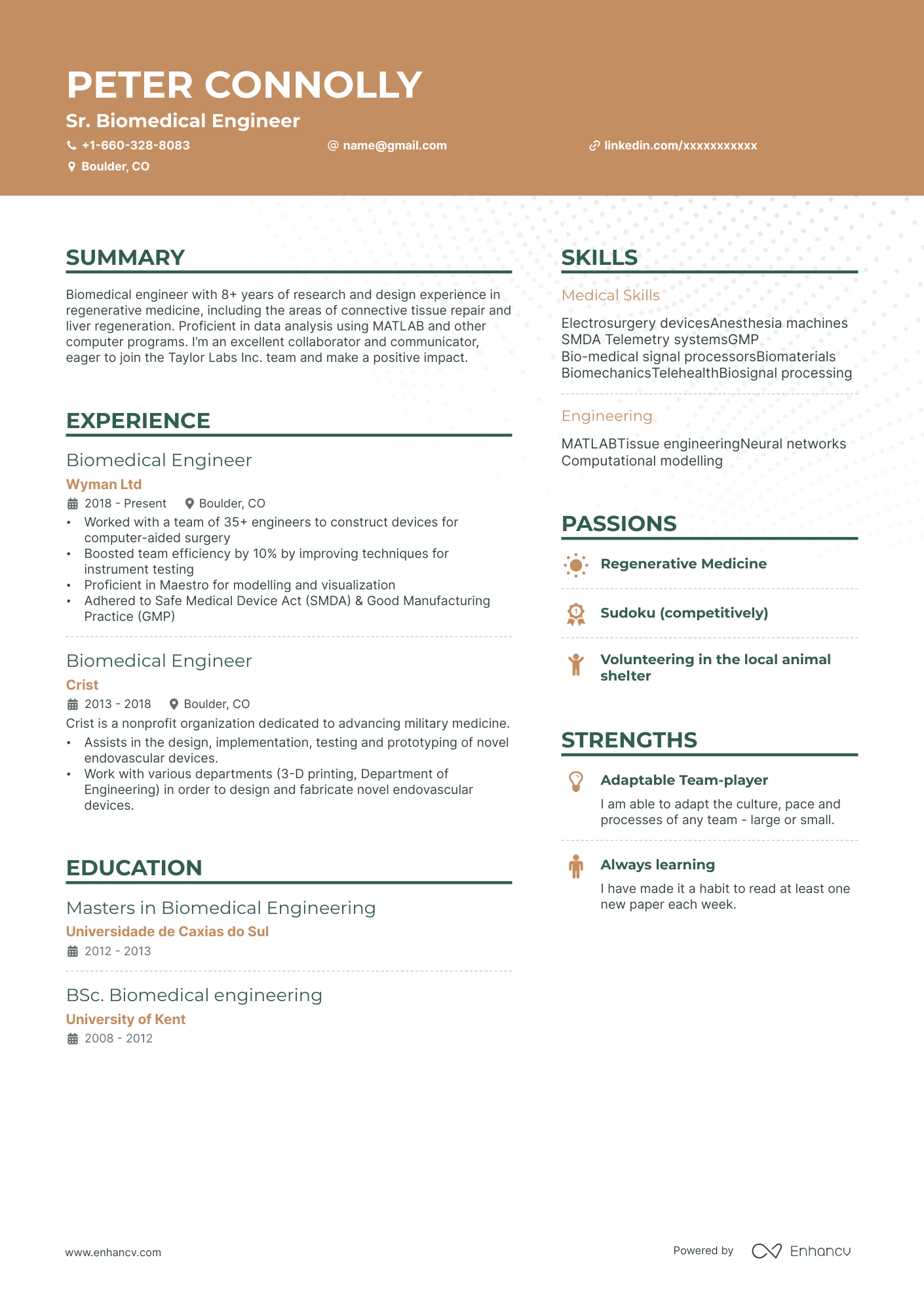best resume template engineer