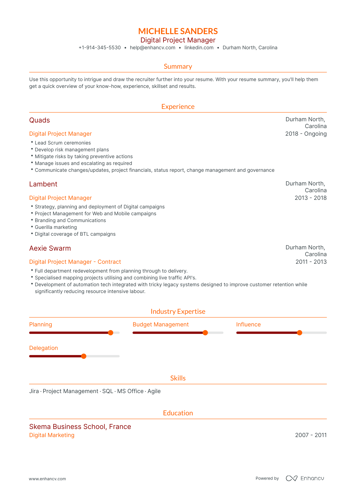 Digital Project Manager Resume Examples & Guide for 2023 (Layout ...