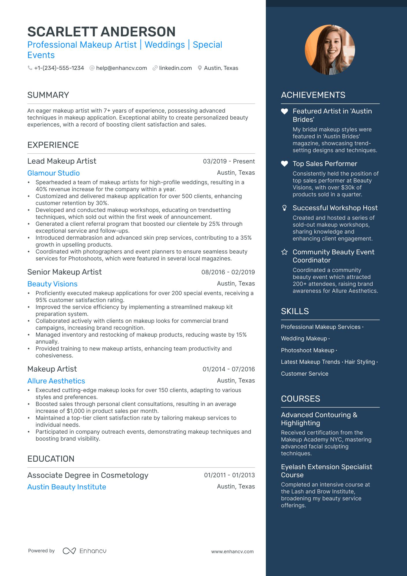how to make a resume for makeup artist