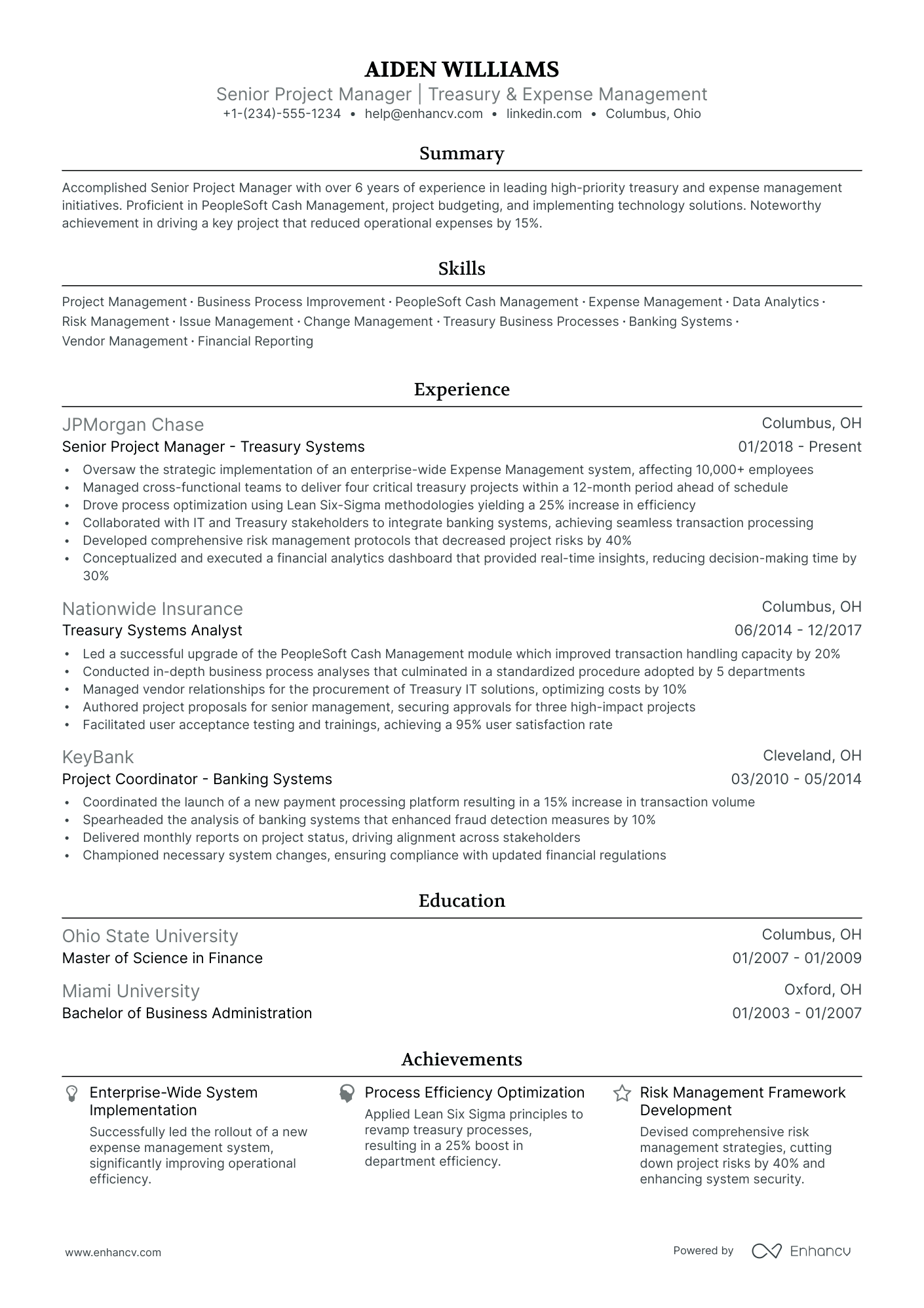 business analyst project manager resume
