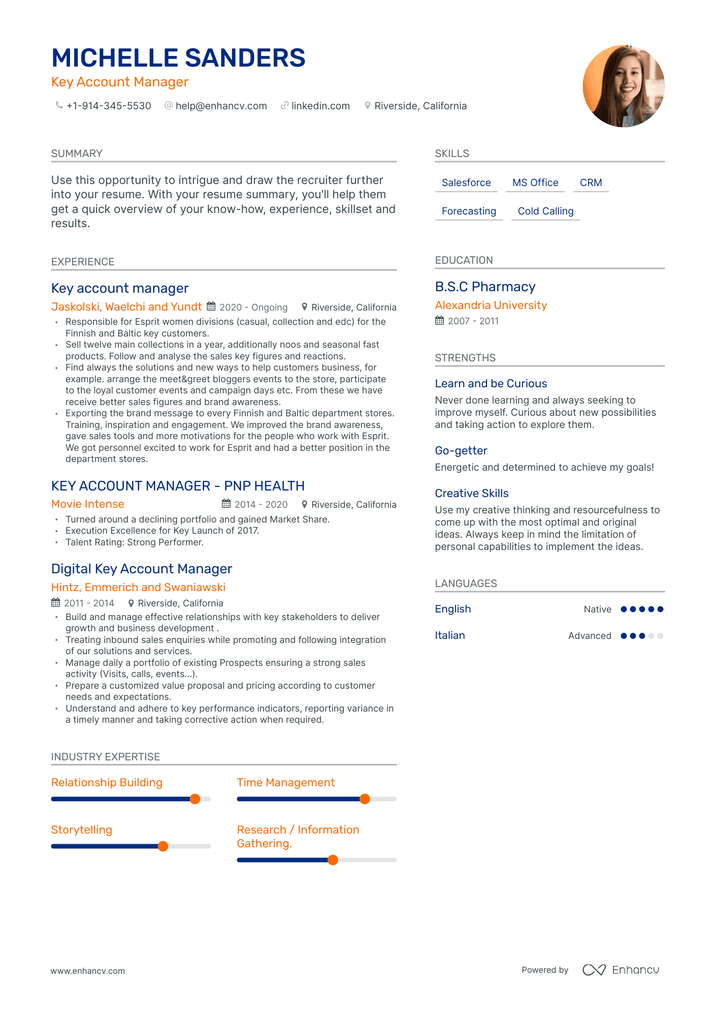 Key Account Manager Resume Examples & Guide for 2023 (Layout, Skills,  Keywords & Job Description)