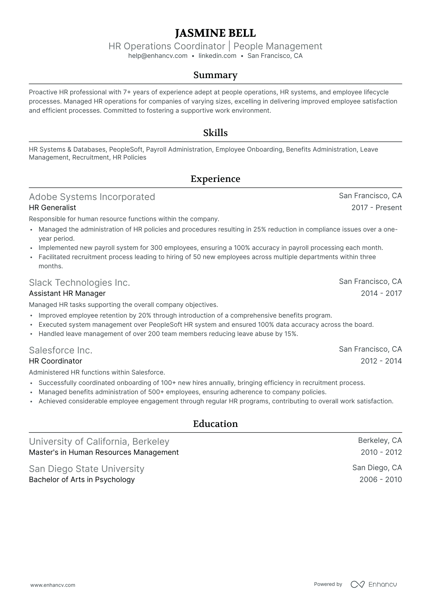 resume objective for human resources coordinator position