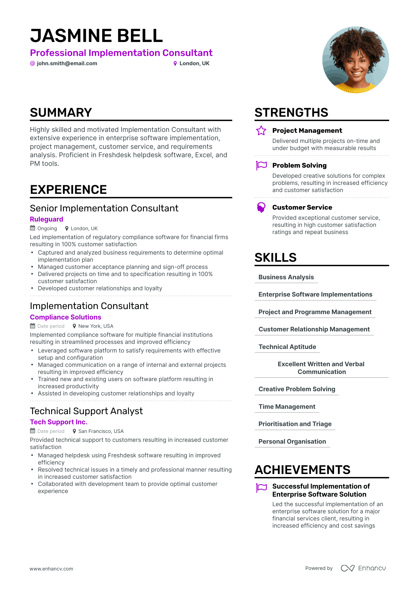 Simple Software Consultant Resume Template