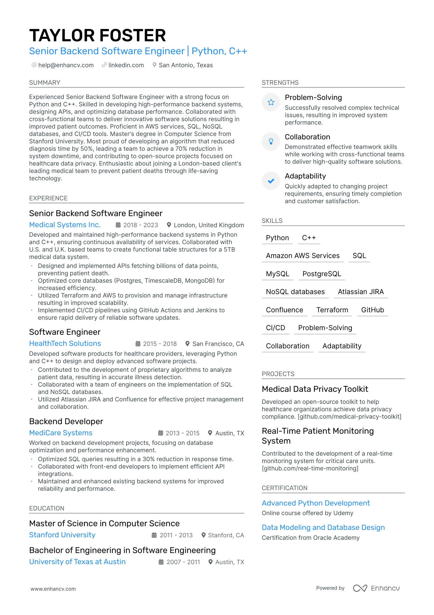 aws cloud support engineer resume