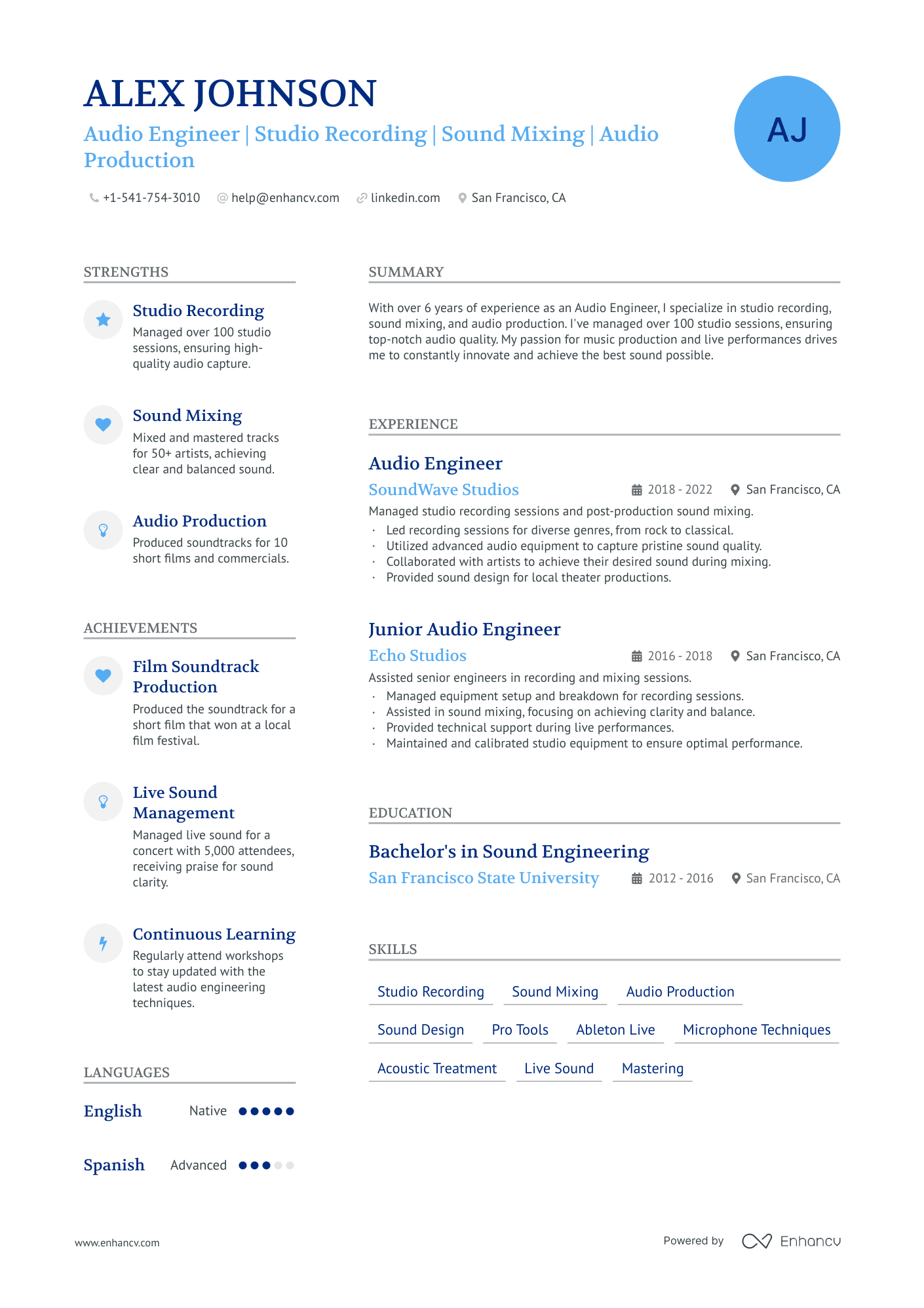 resume format for engineering professionals