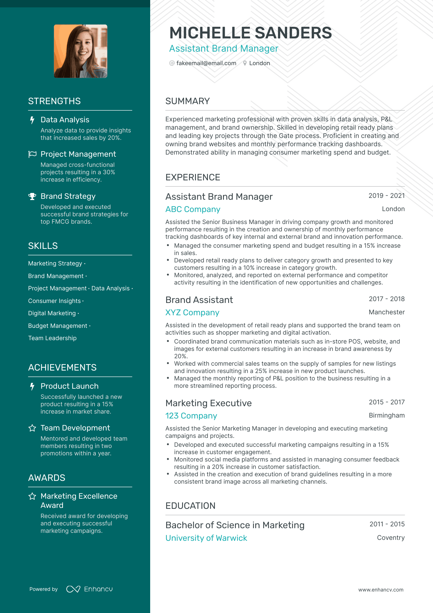 Polished Assistant Marketing Manager Resume Template