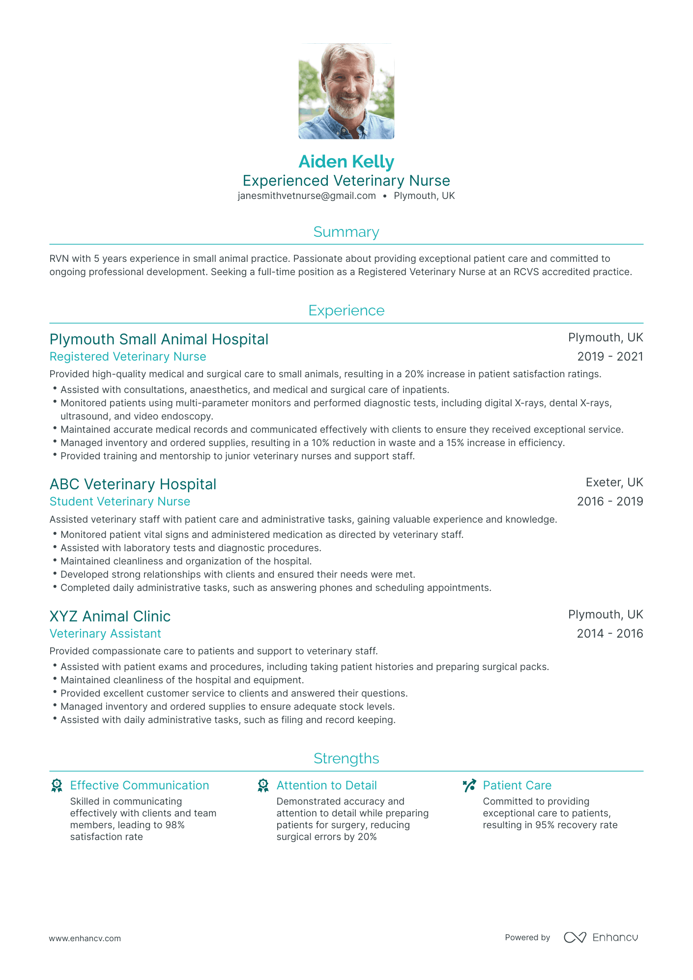 5 Veterinary Nurse Resume Examples & Guide for 2023