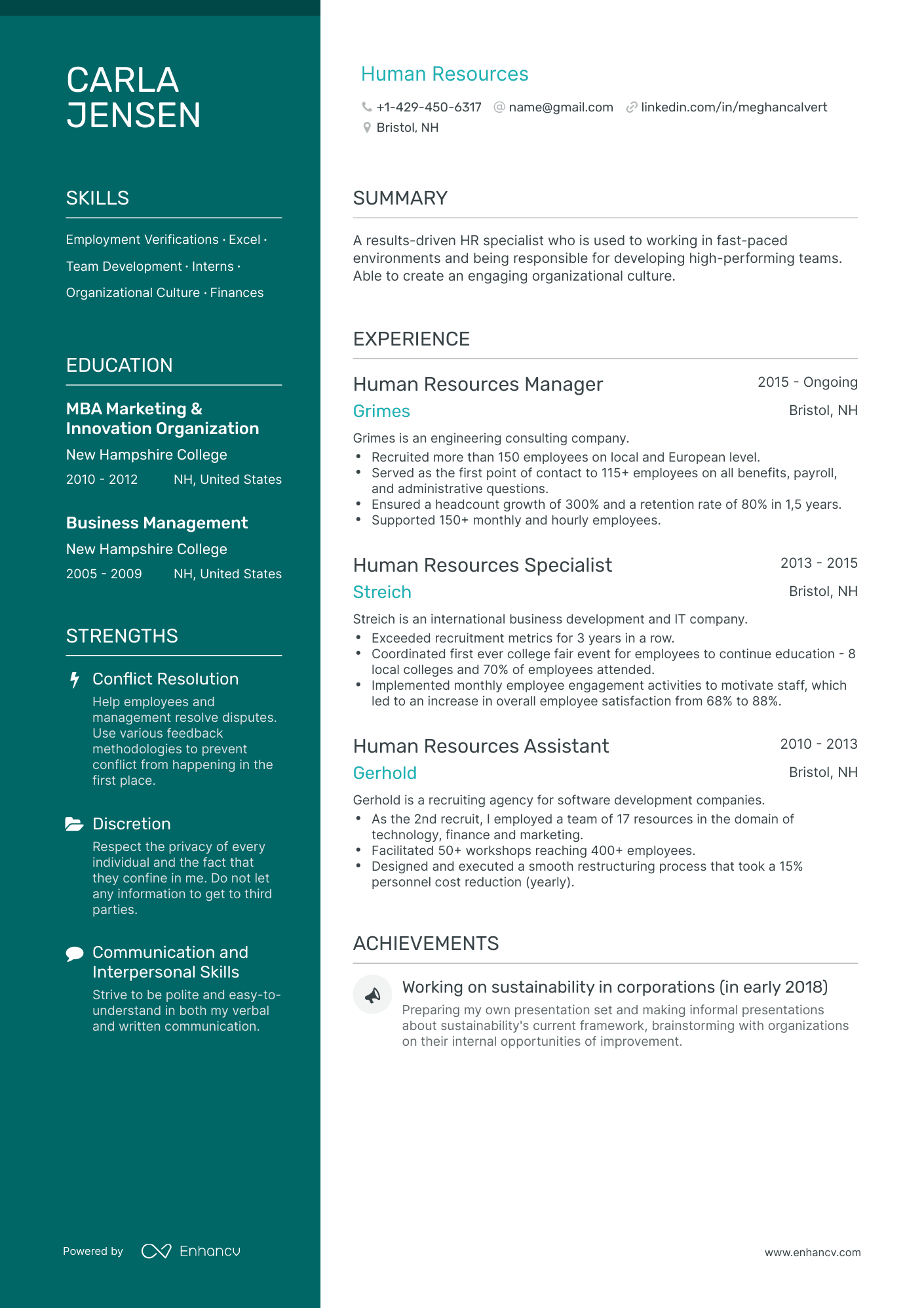 Polished Human Resources Resume Template