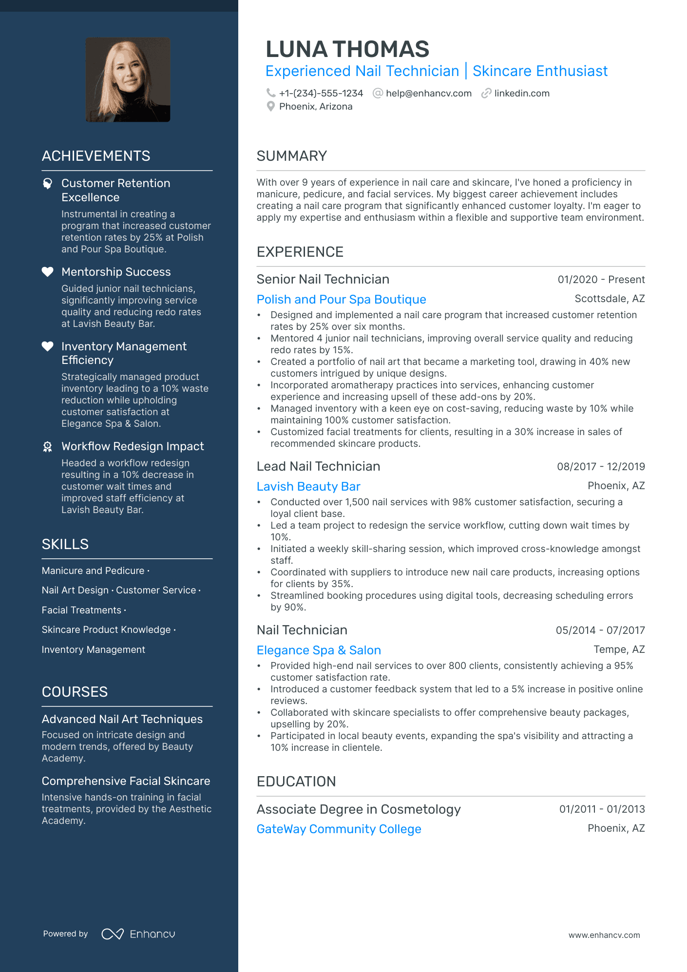 5 Cosmetologist Resume Examples & Guide for 2024