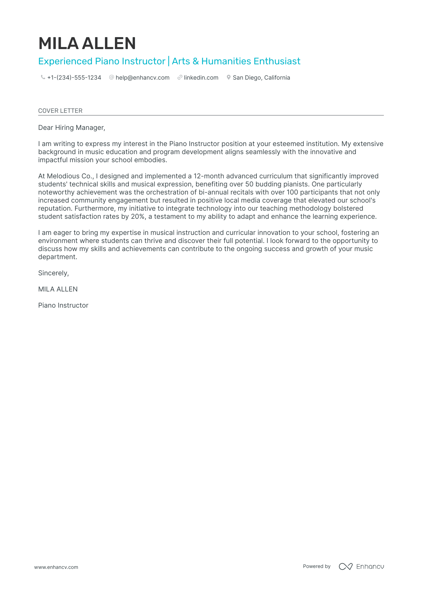 cover letter for business teacher position