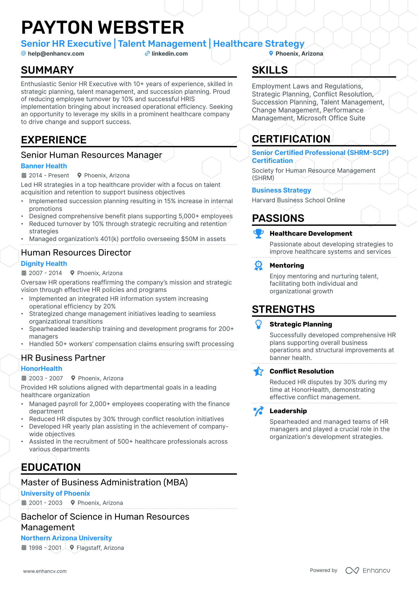 sample resume for hr officer