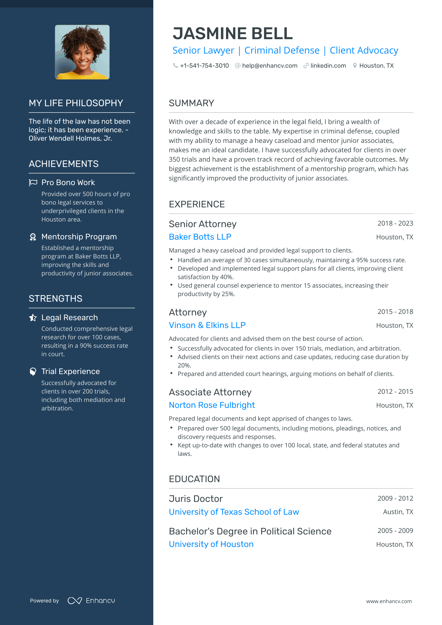 Polished Lawyer Resume Template