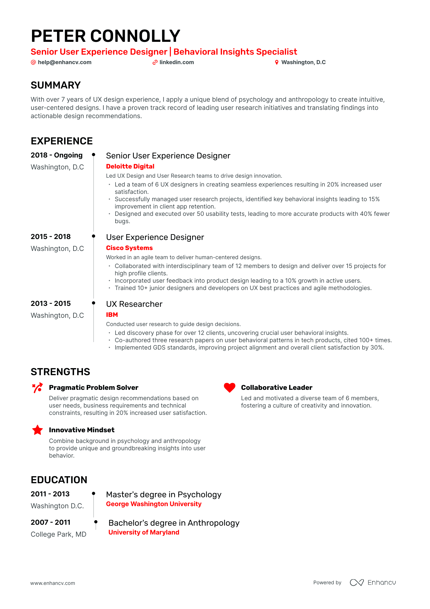 undefined User Researcher Resume Template