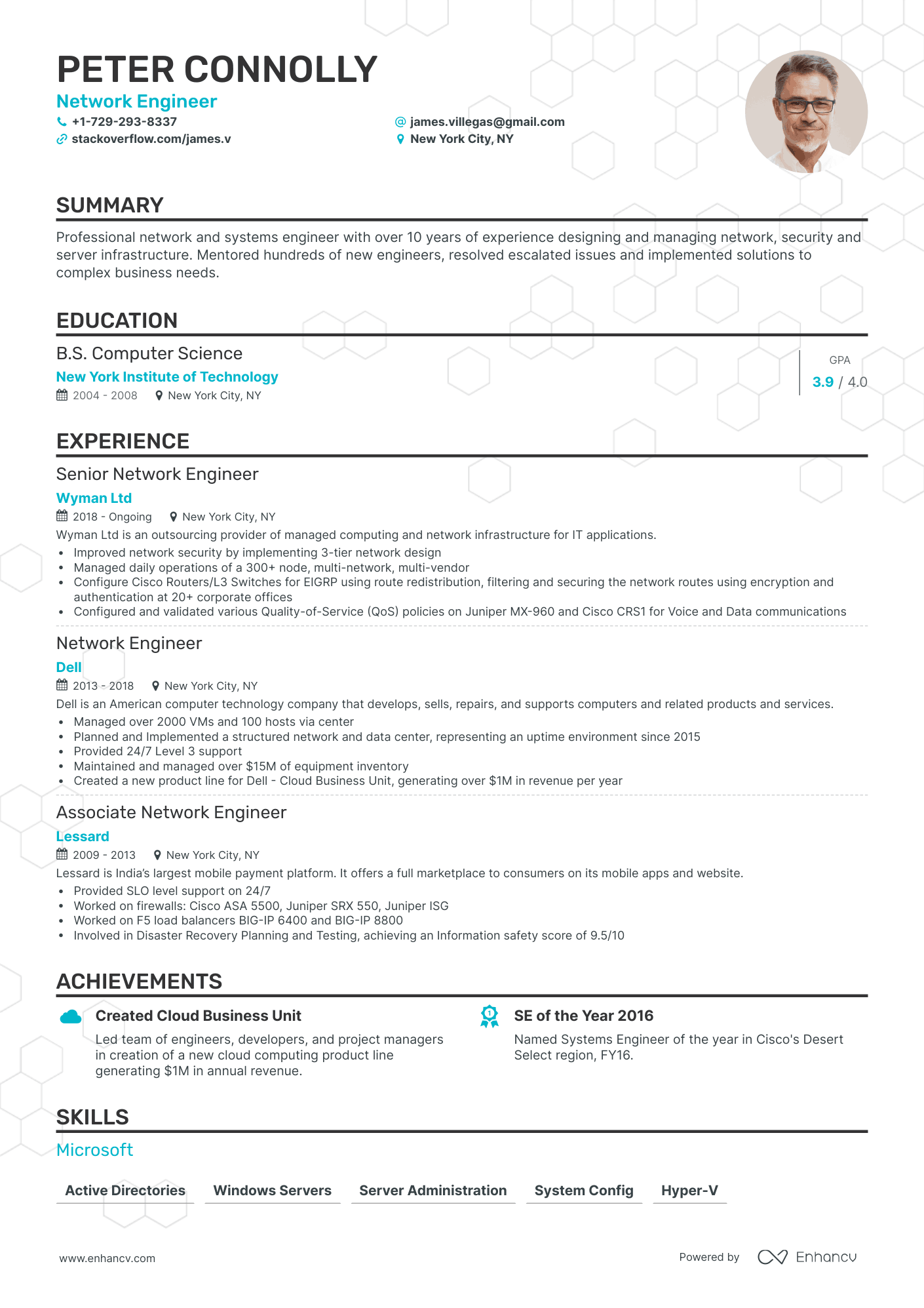 Classic Network Engineer Resume Template