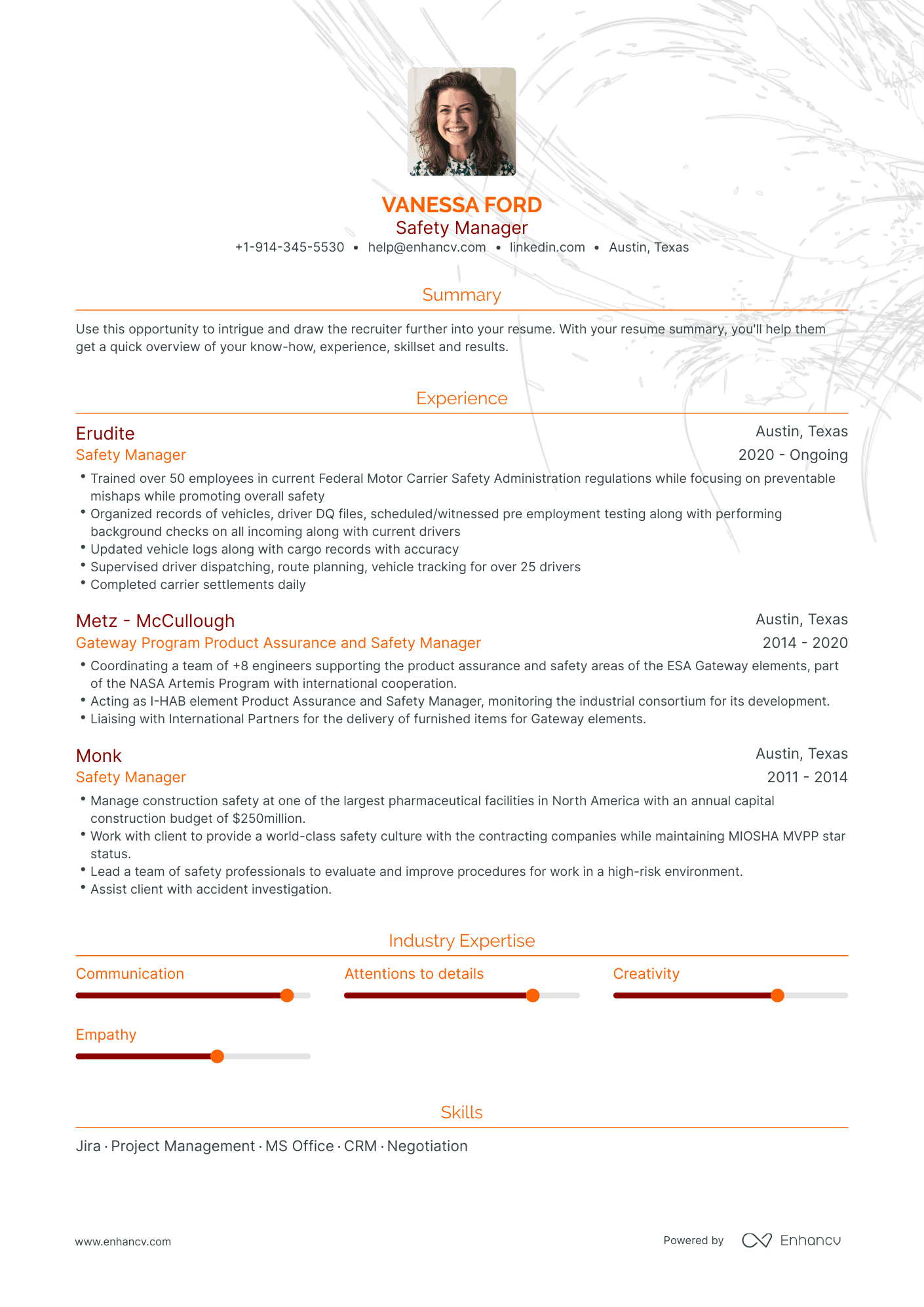 Safety Manager Resume Examples & Guide for 2023 (Layout, Skills ...