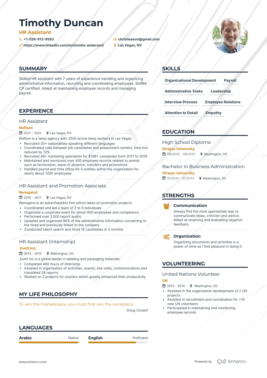 Simple HR Assistant Resume Template