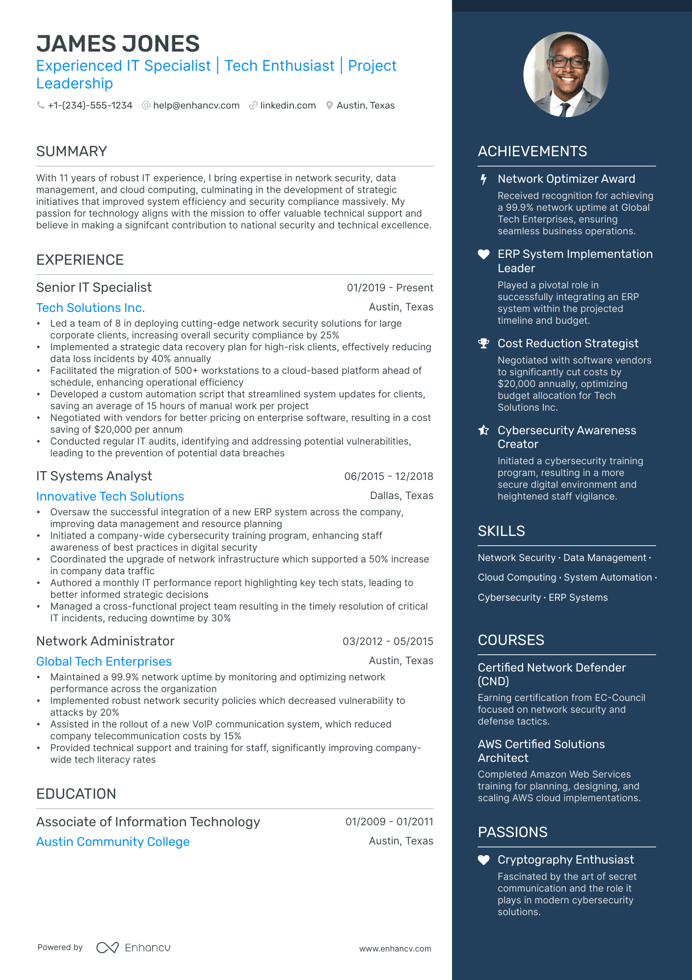 resume example military experience