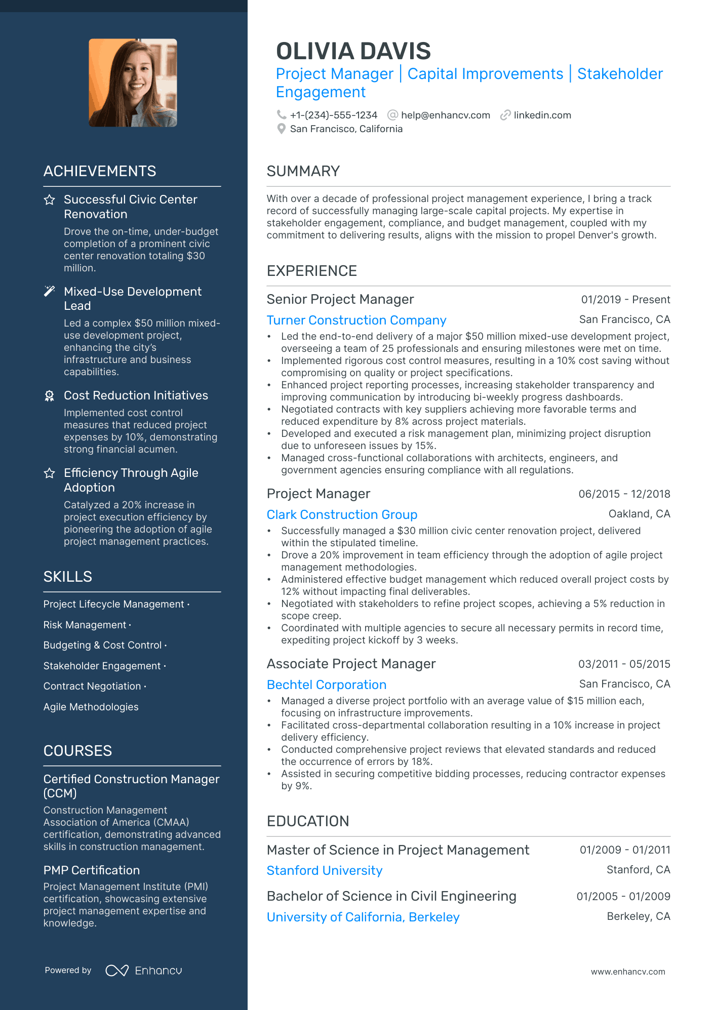 engineering projects on resume