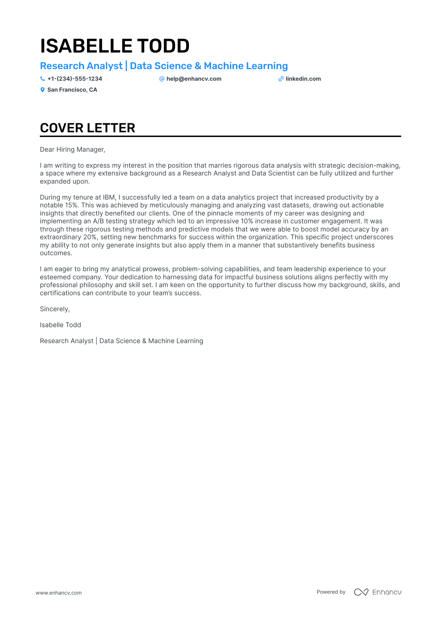 cover letter for a graduate student job