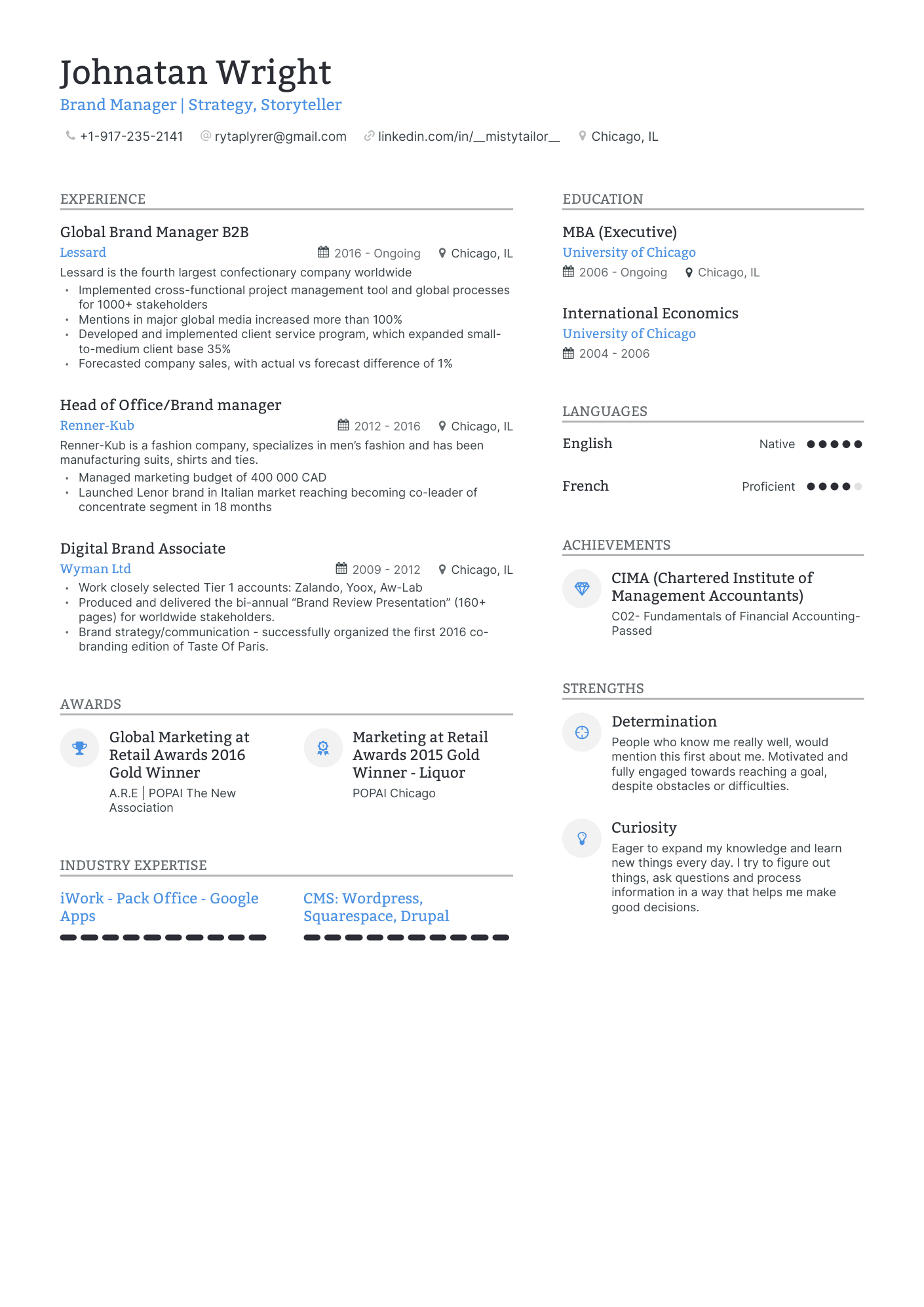 Modern Salesforce Consultant Resume Template