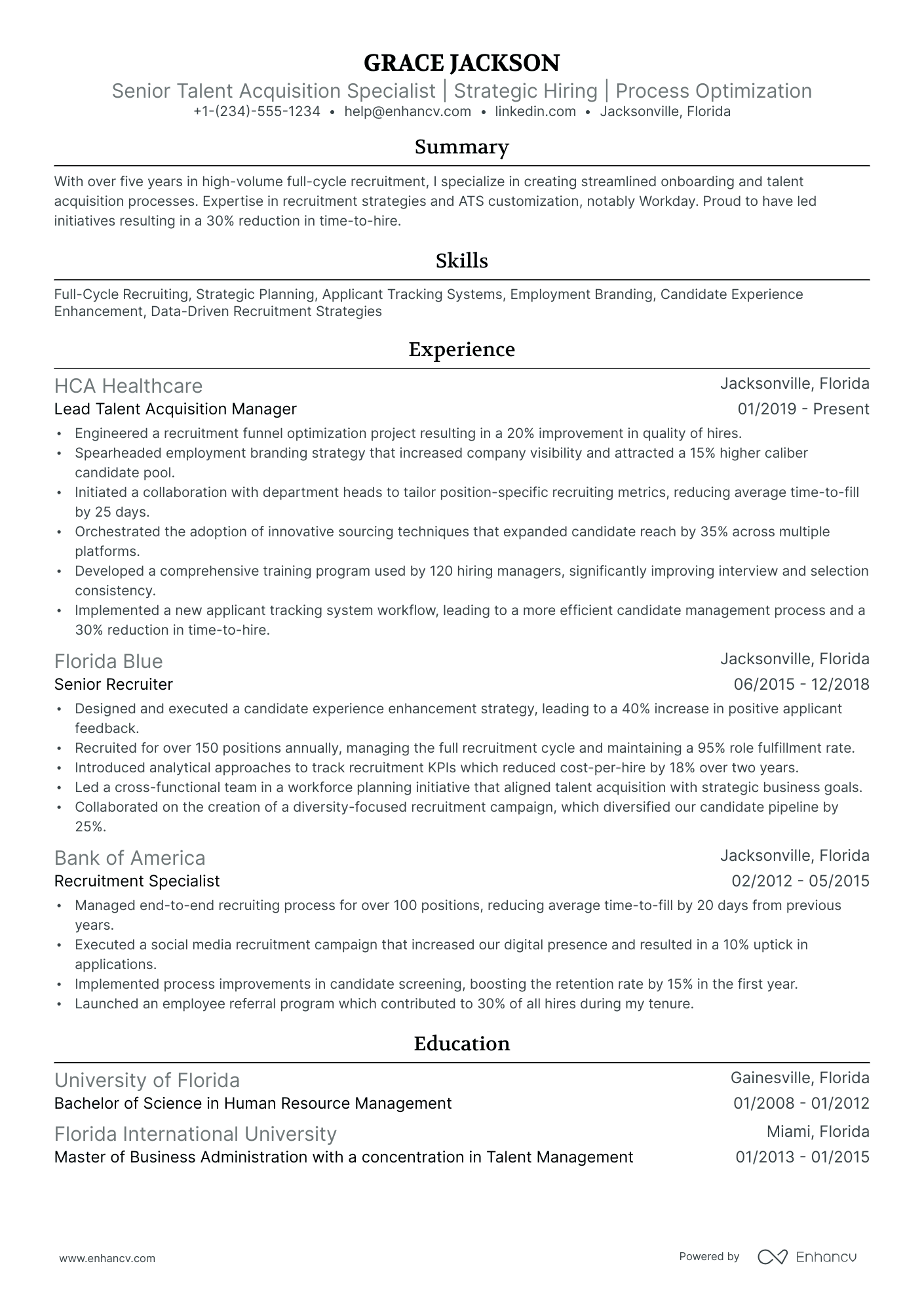 resume examples for hiring manager