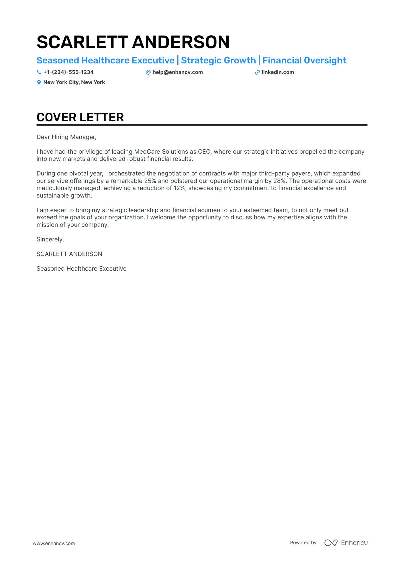 cover letter for bank ceo