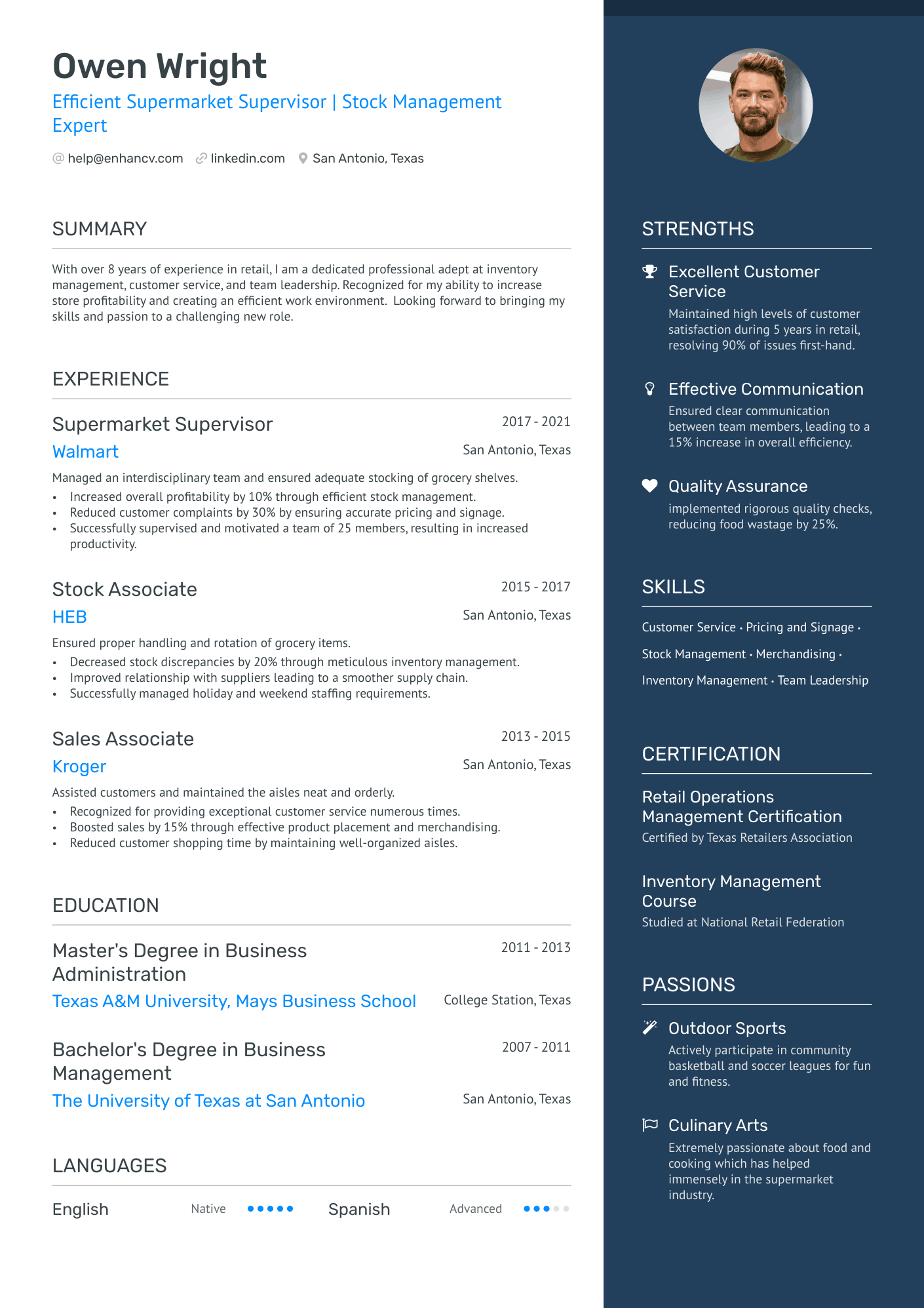 grocery store stocker resume examples