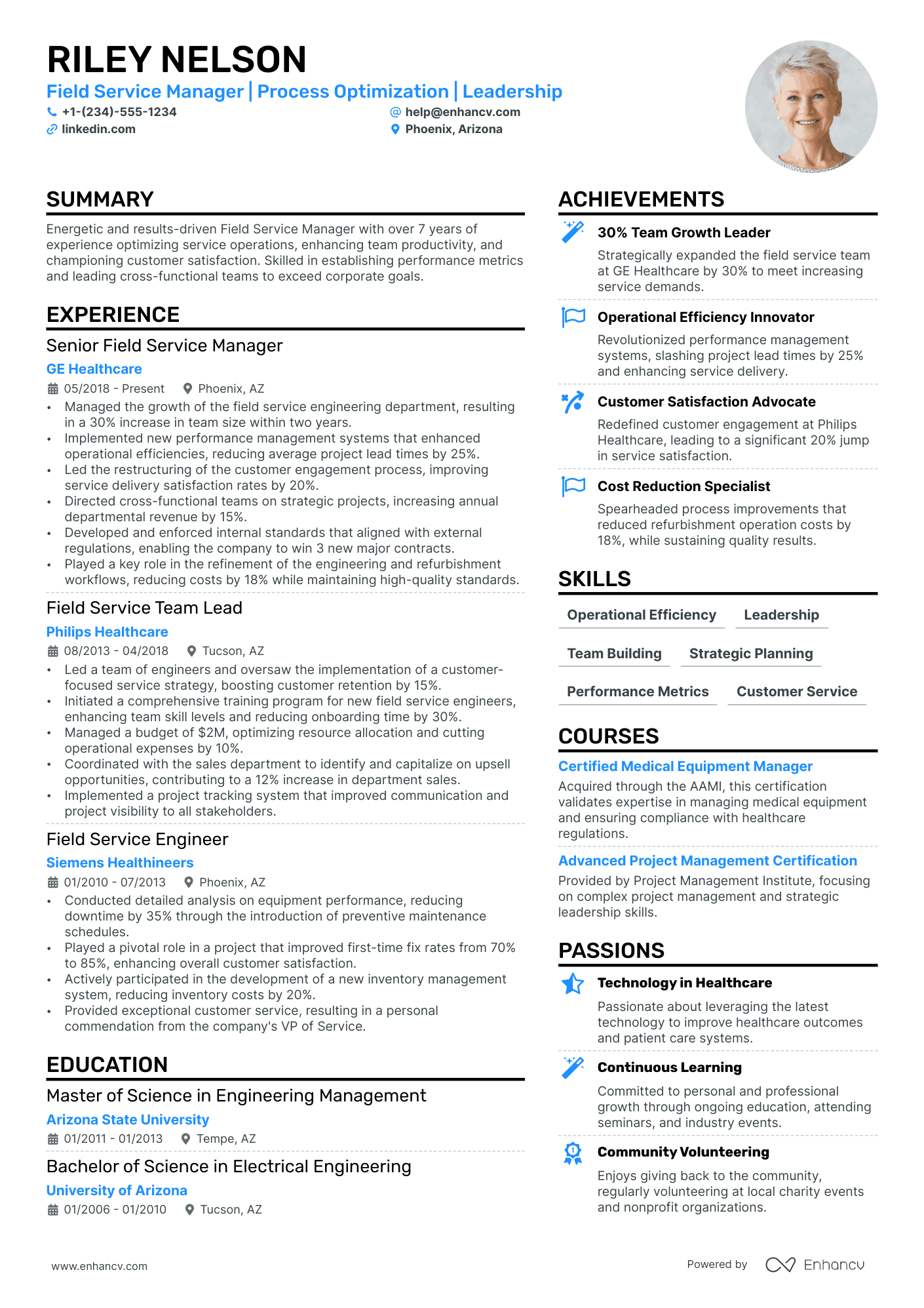 resume experience in customer service
