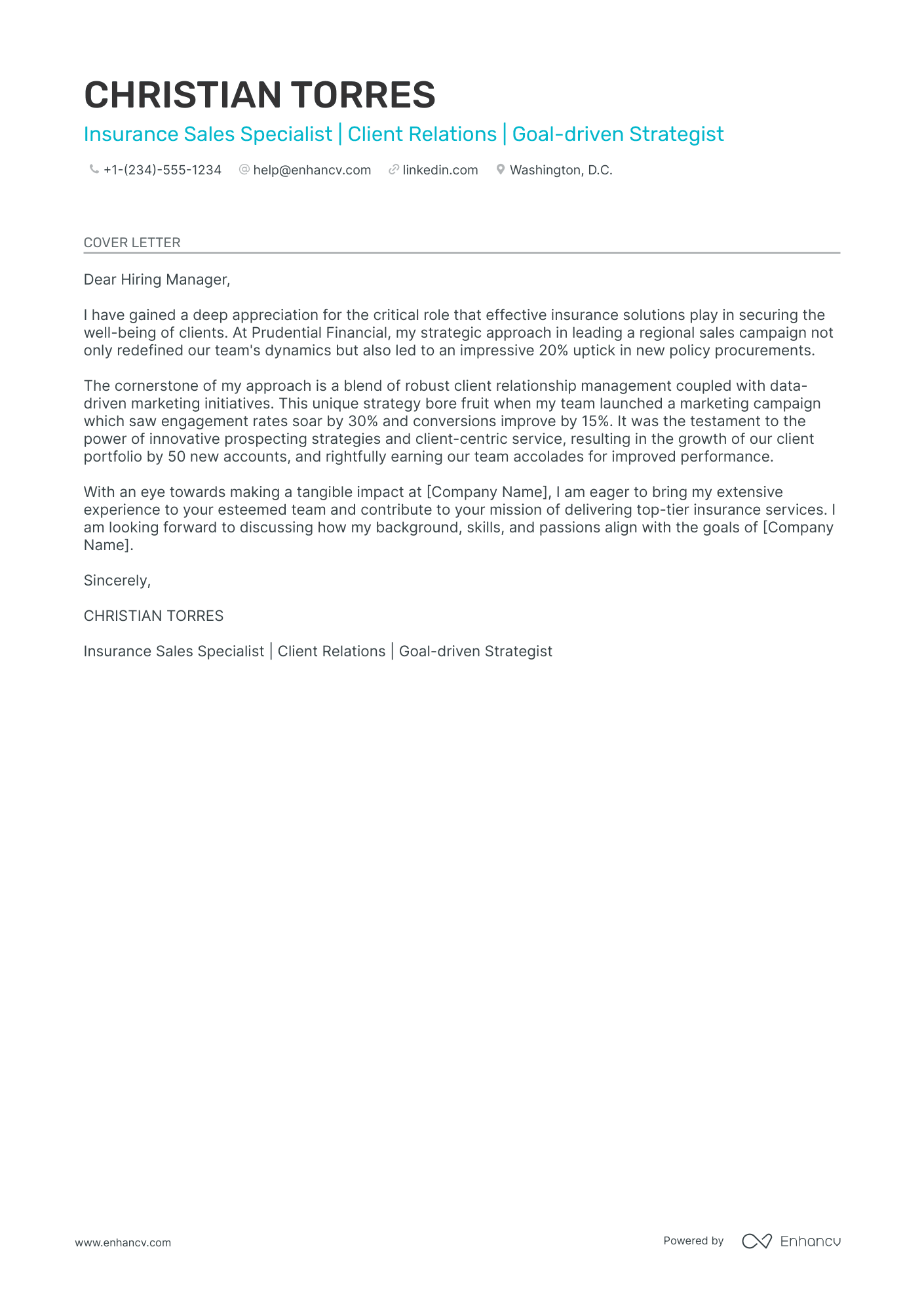 cover letter about business development