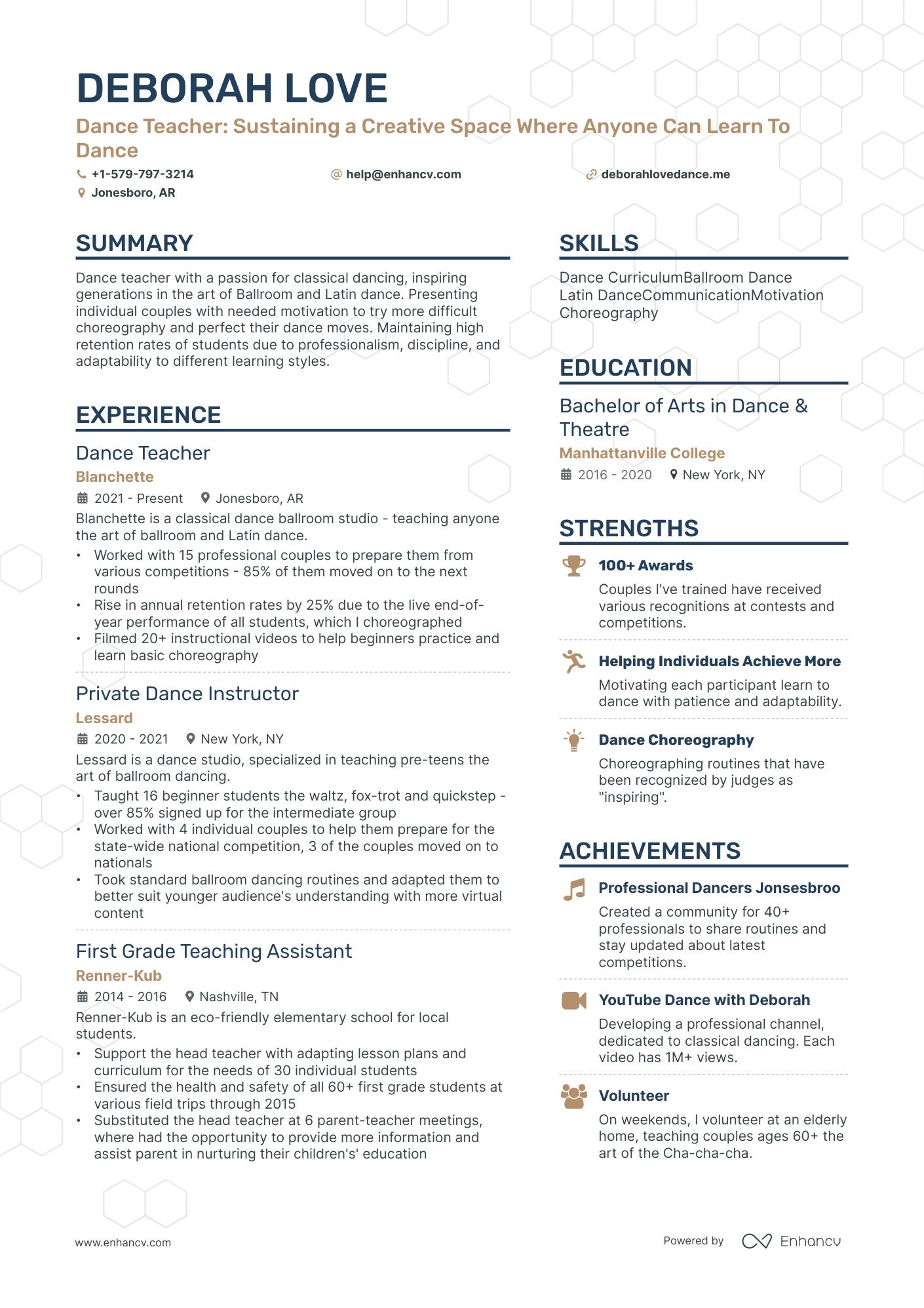 resume for teaching job template