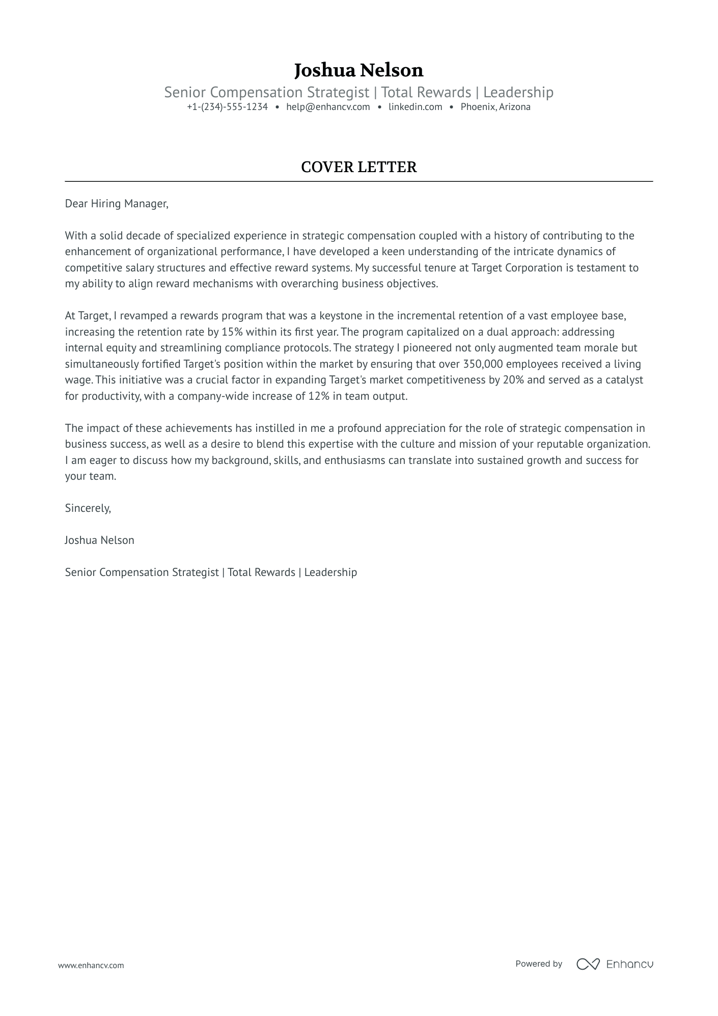 cover letter for director of hr