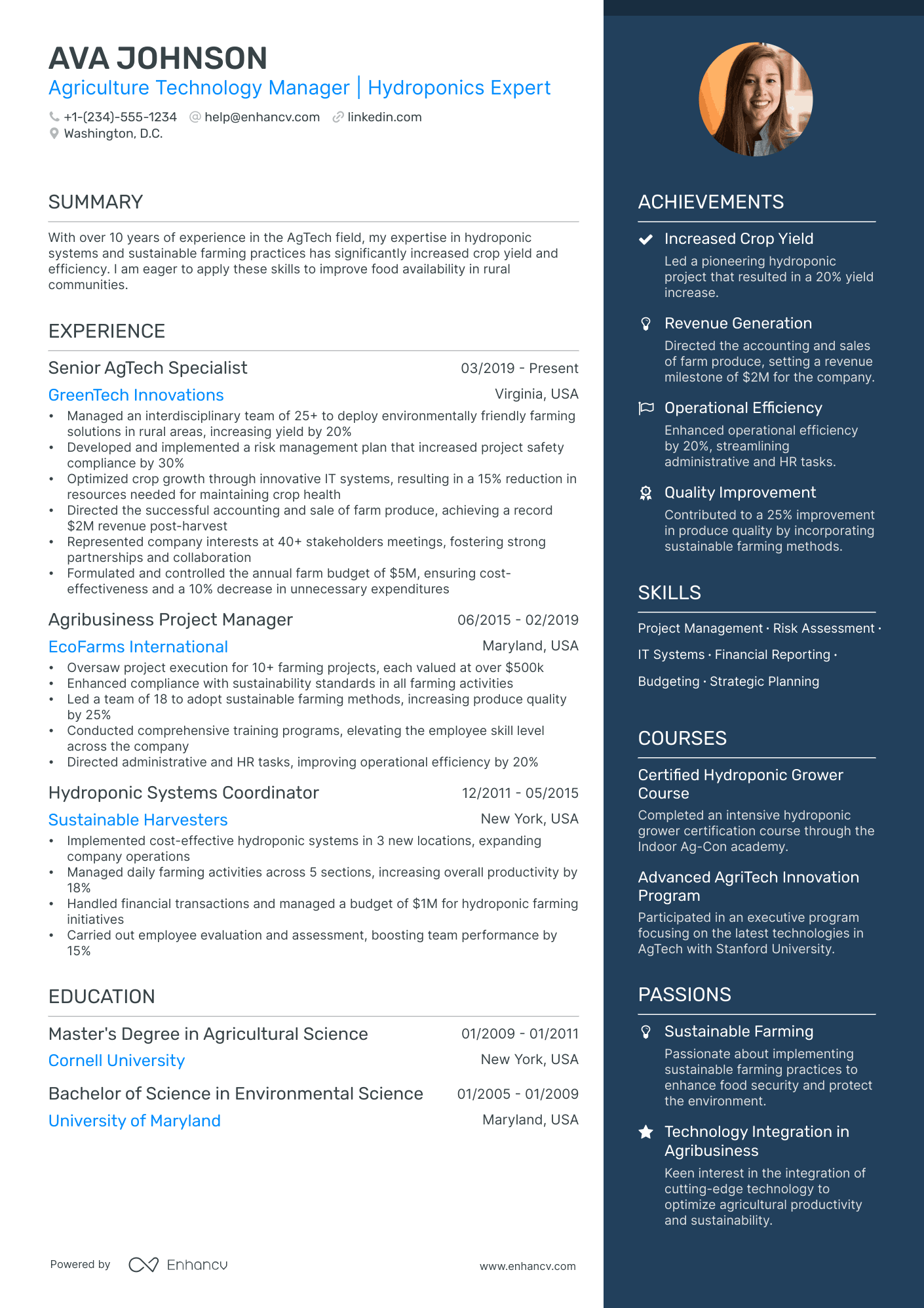 farm resume