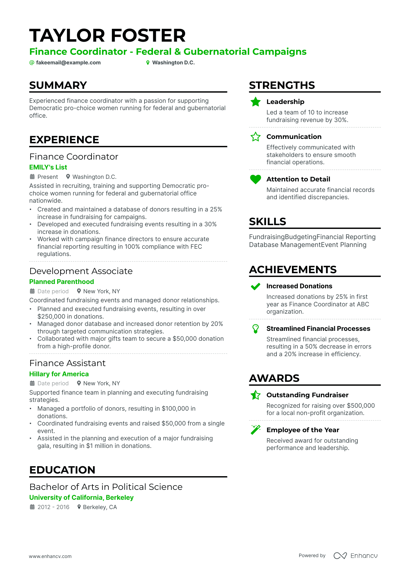 professional summary in resume for finance
