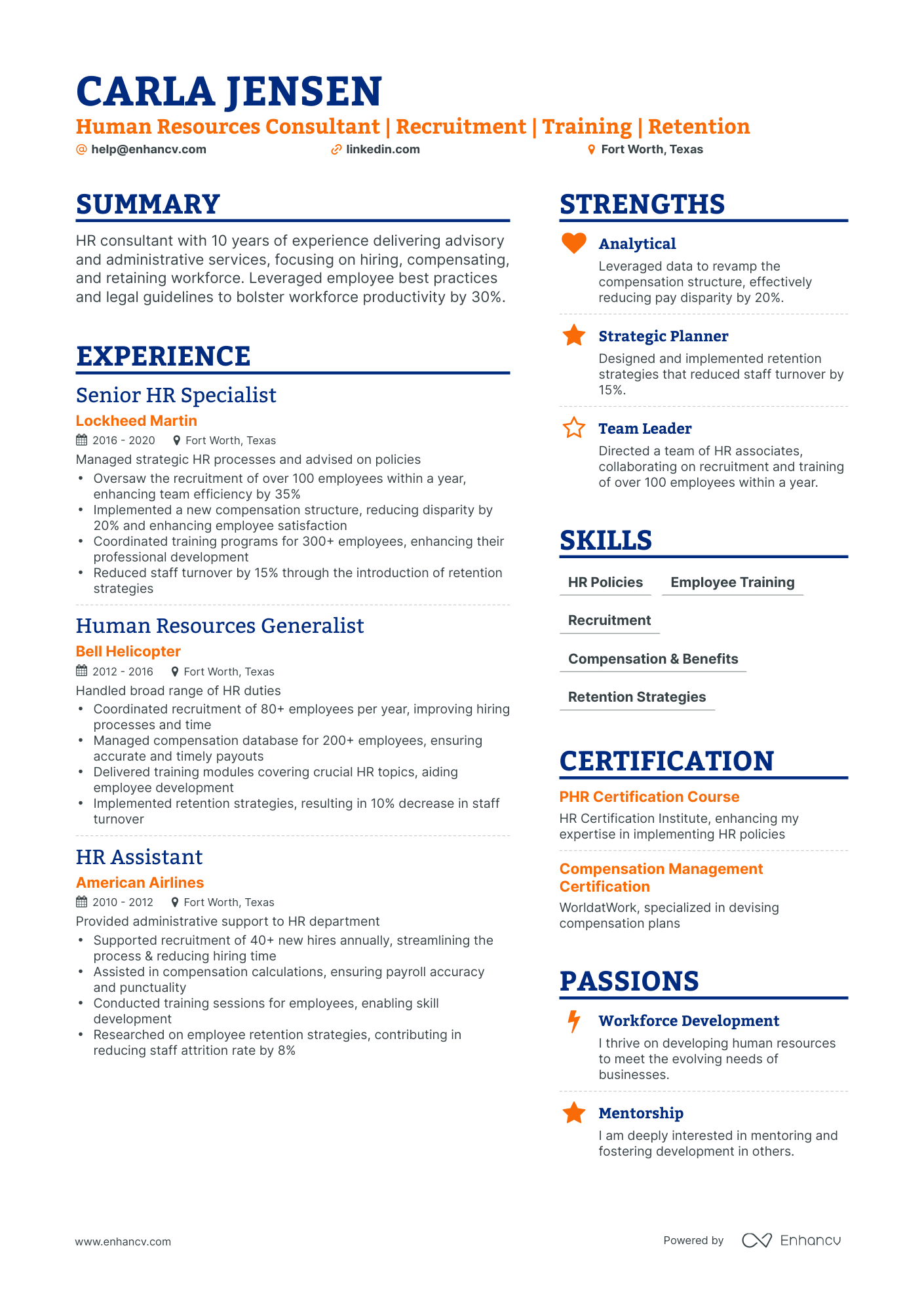 undefined Human Resources Consultant Resume Template