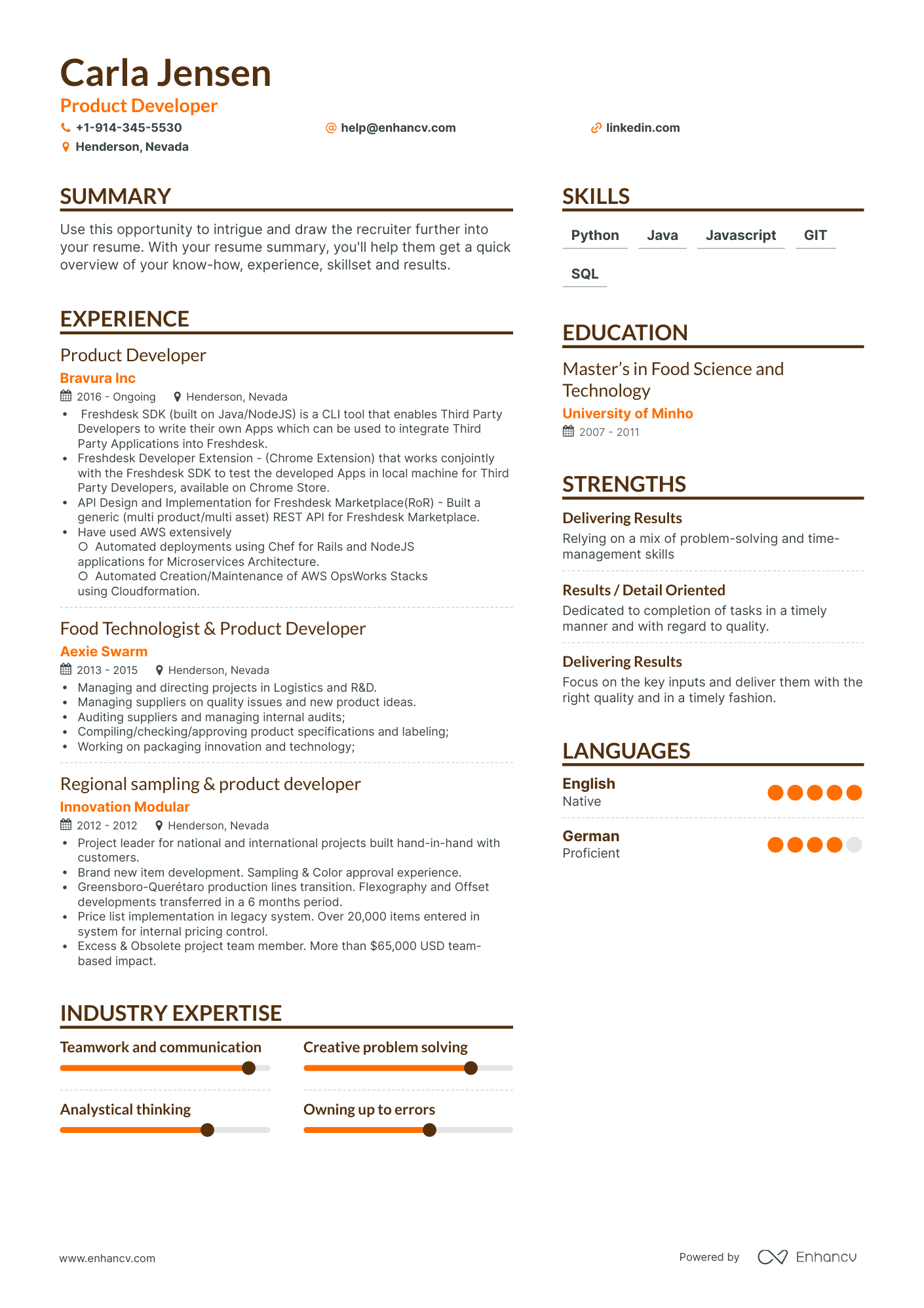 Product Developer Resume Examples & Guide for 2023 (Layout, Skills ...