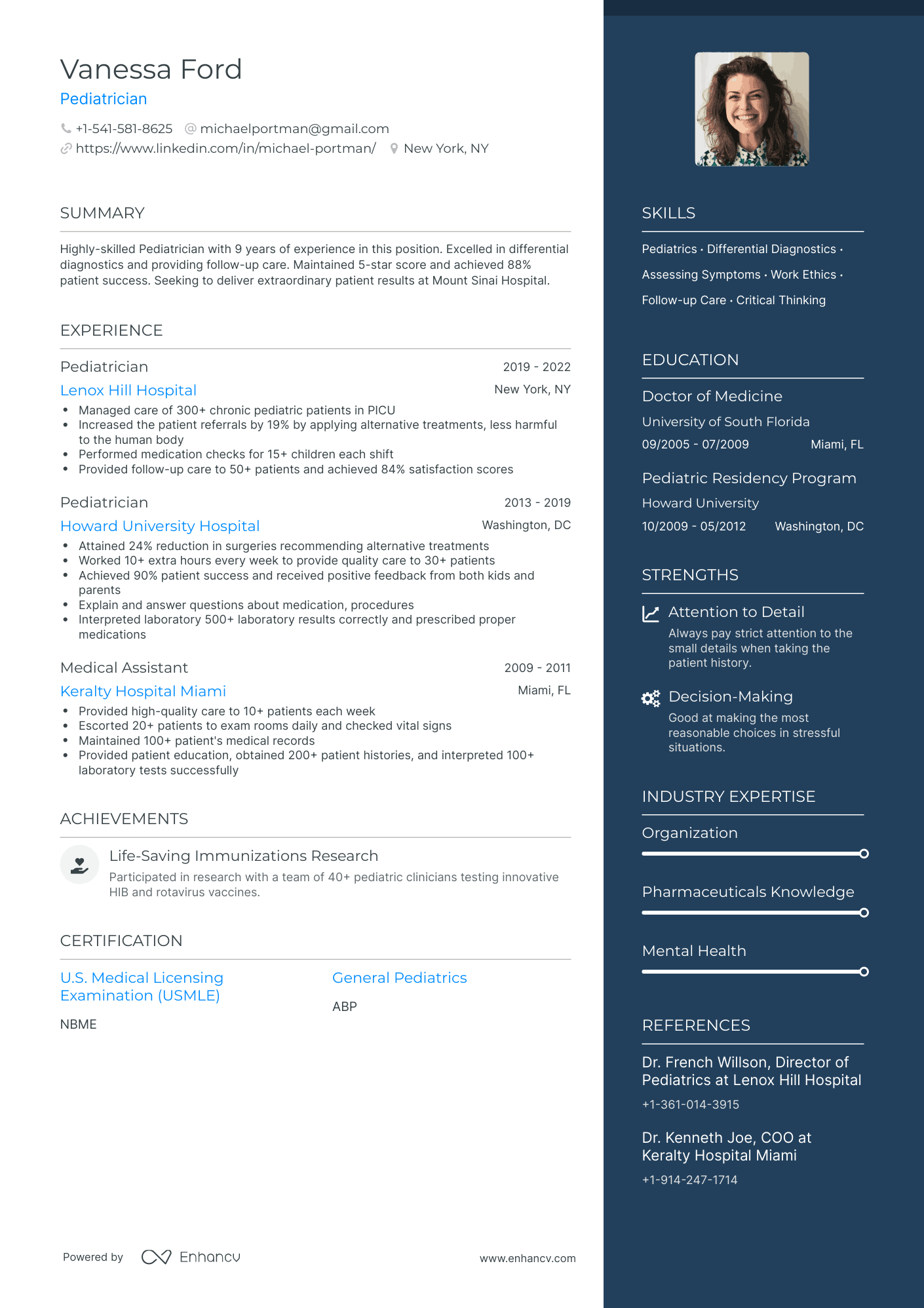 What To Put On A Doctor Resume