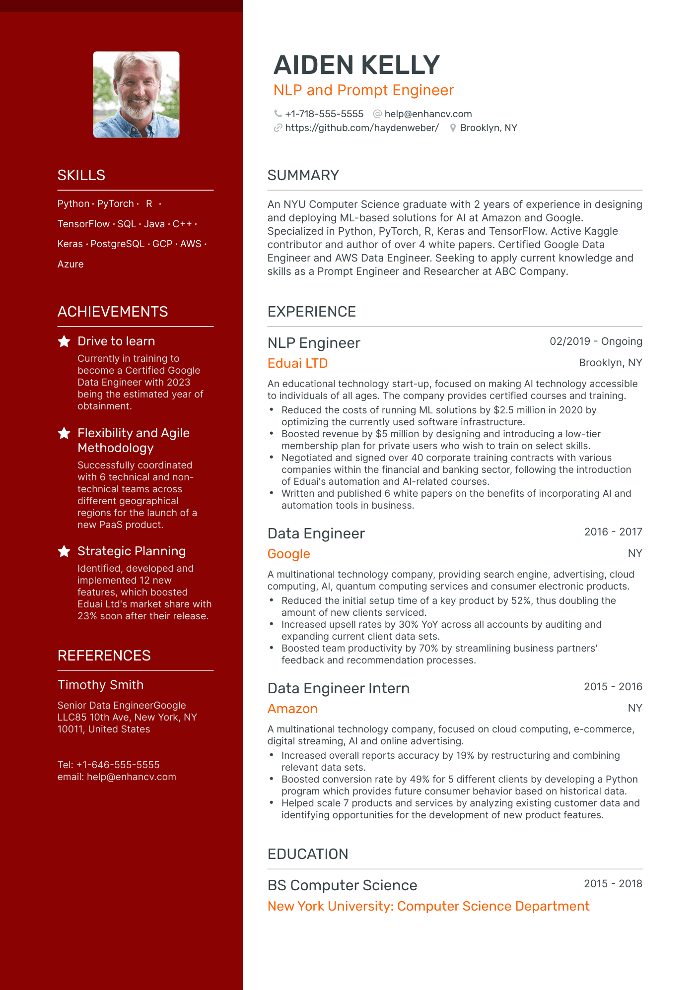 Polished Prompt Engineer Resume Template