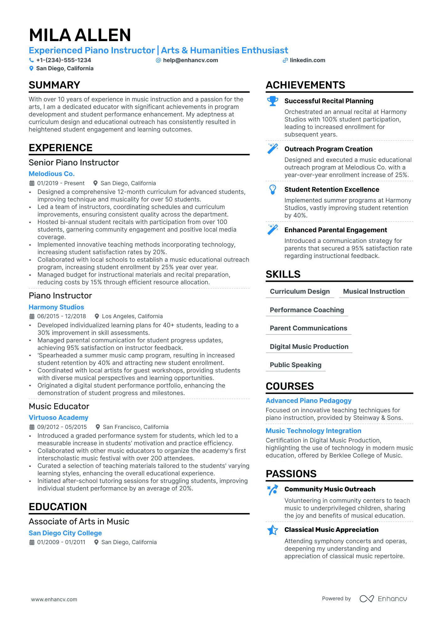 attractive resume format for teachers