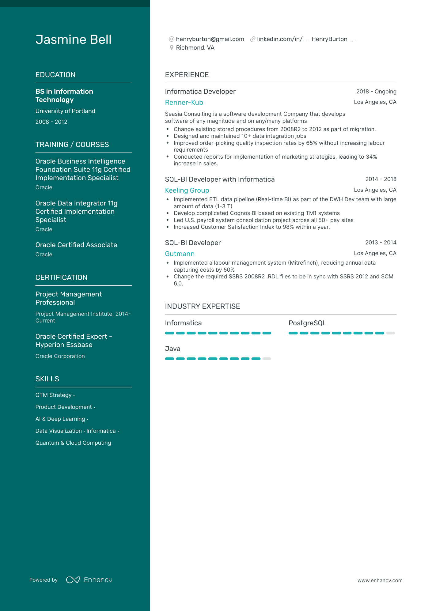 Polished Informatica Resume Template