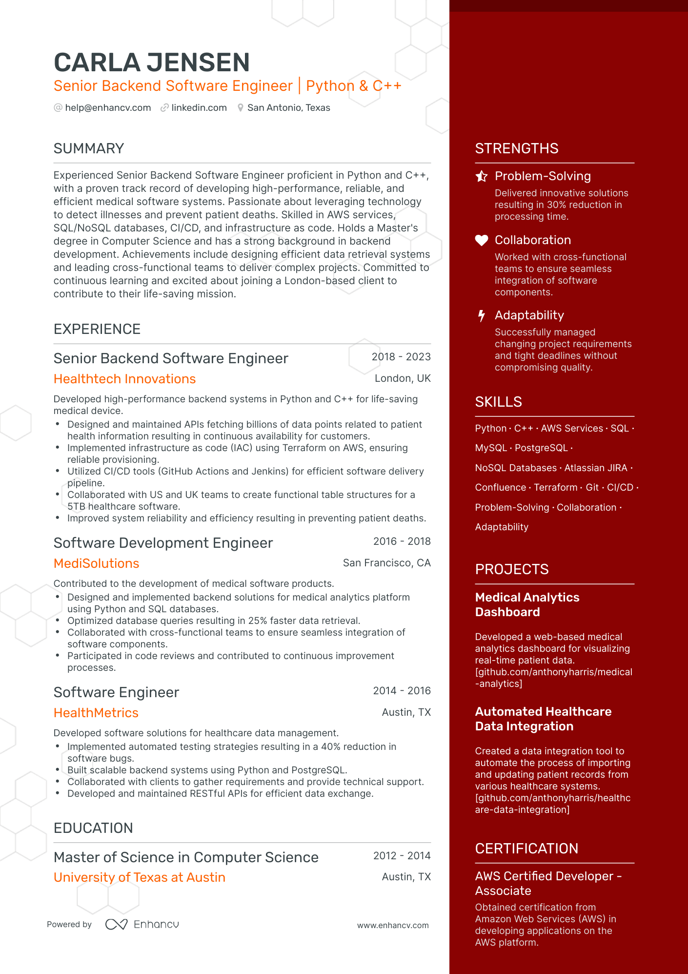 undefined Cloud Architect Resume Template