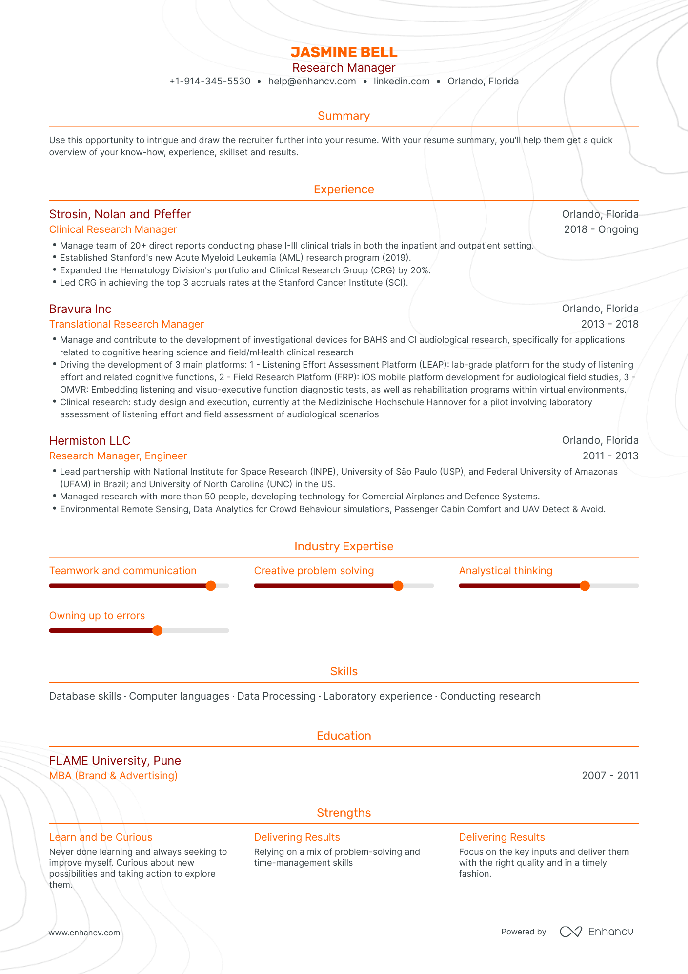 Research Manager Resume Examples & Guide for 2023 (Layout, Skills ...